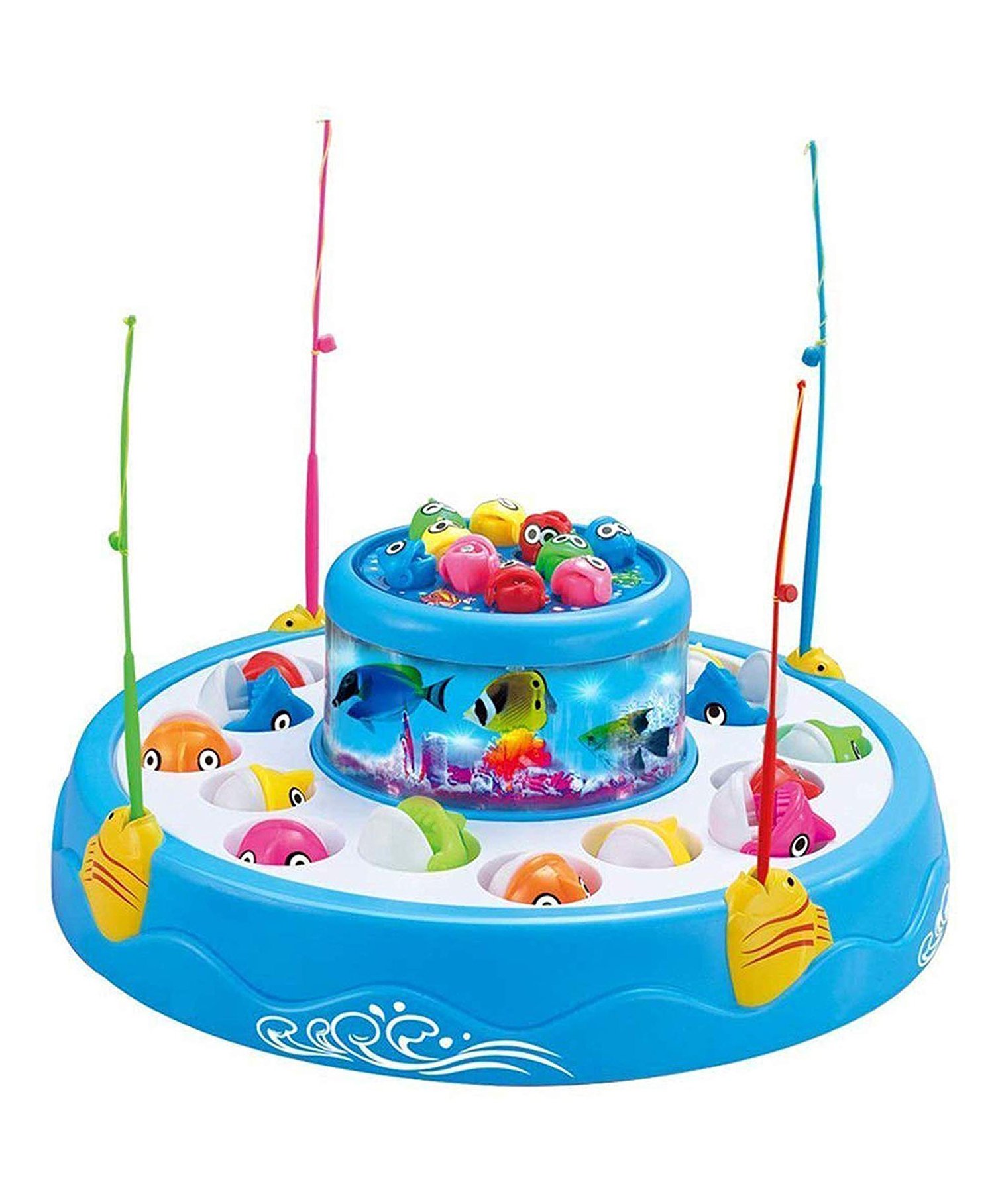 New Pinch Electric Rotating Magnetic Fishing Game - Blue