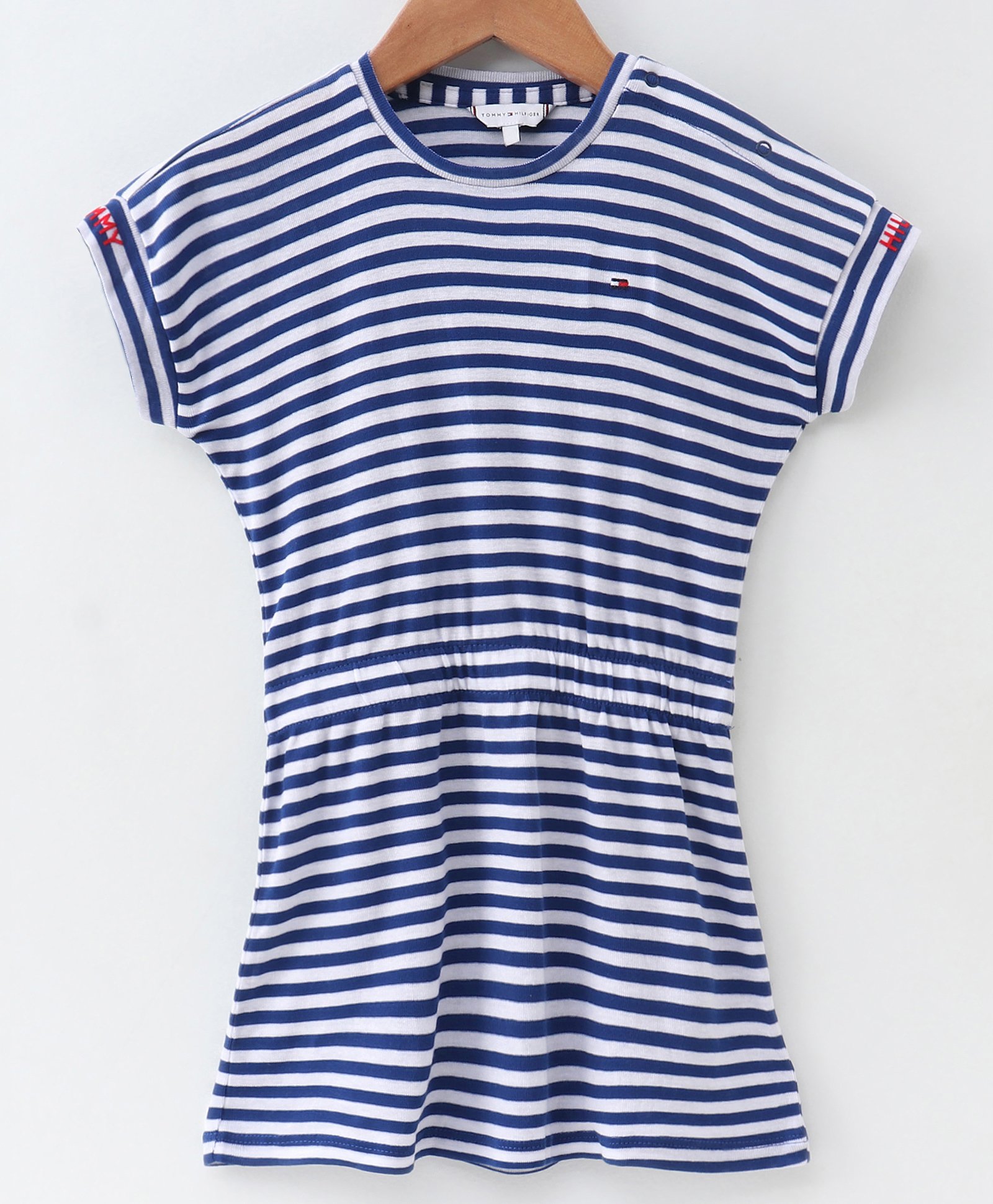 tommy hilfiger navy and white striped dress