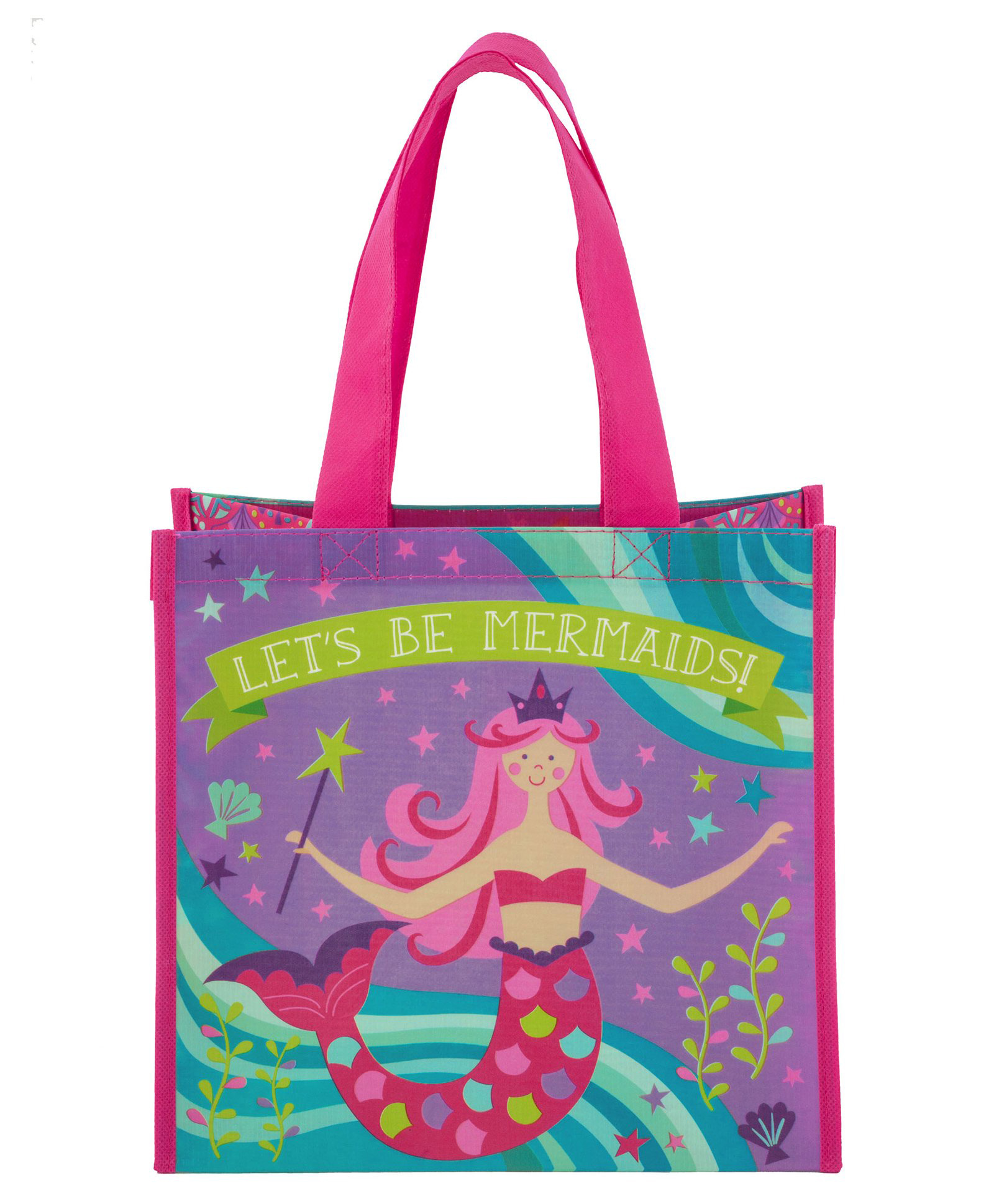 Stephen Joseph Recycled Gift Bag Mermaid Print - Pink-image-35