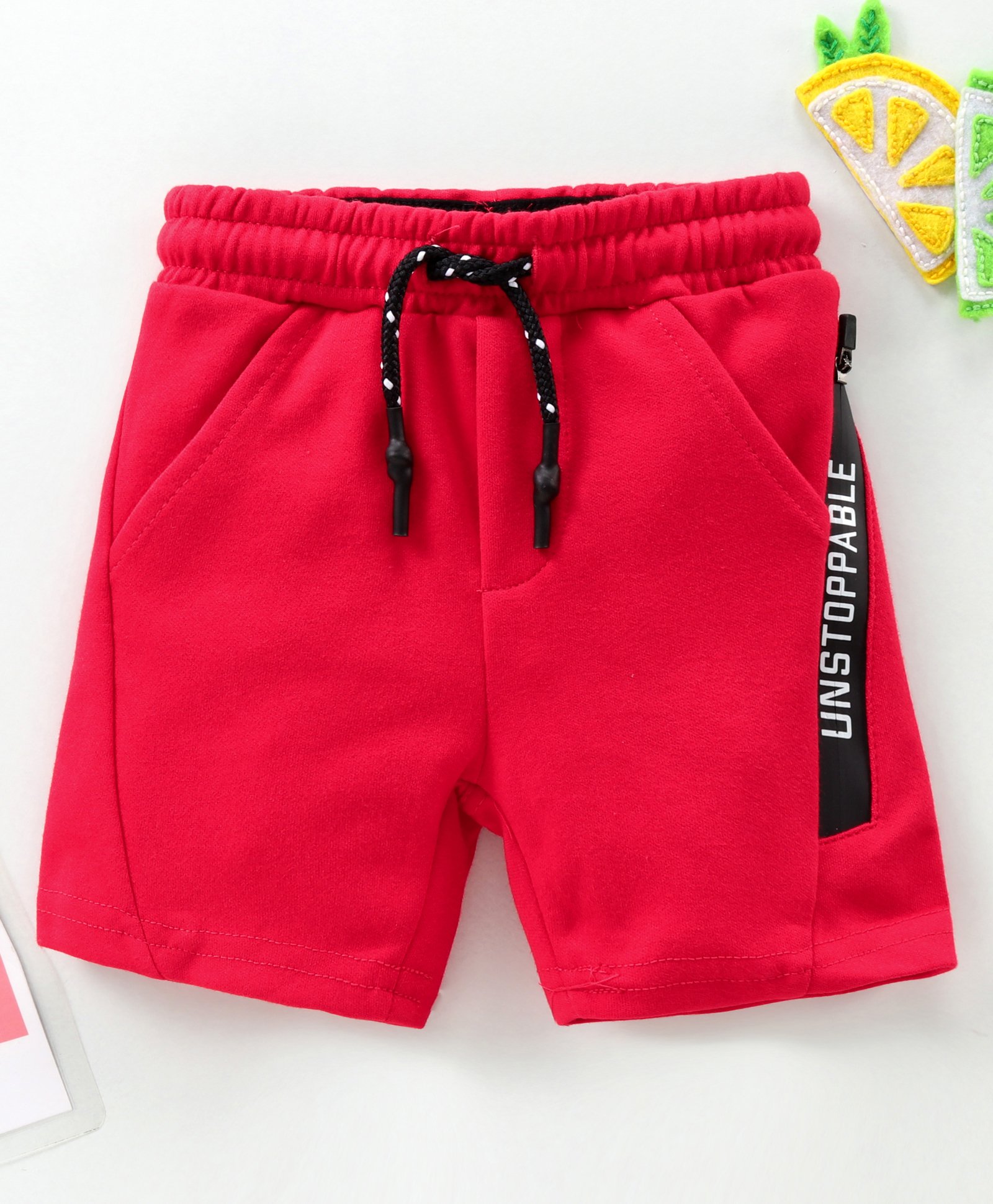 Fox Baby Mid Thigh Length Shorts - Red-picture-15
