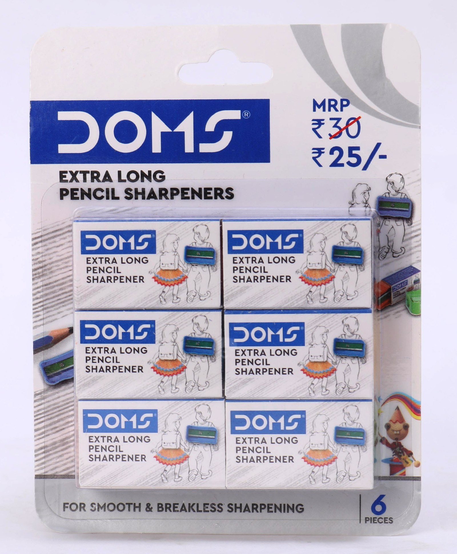 20 x APSARA Long Point Single Hole Plastic Pencil Sharpeners School Home Nursery 