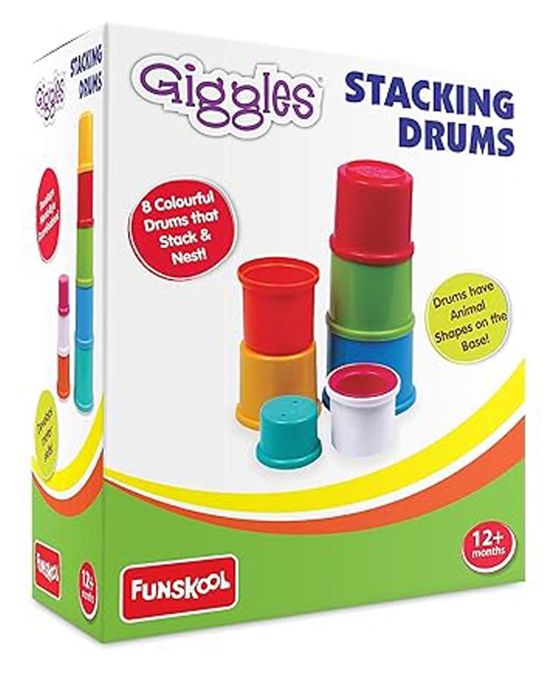 Funskool Giggles Stacking Drums (Color May Vary)-picture-15