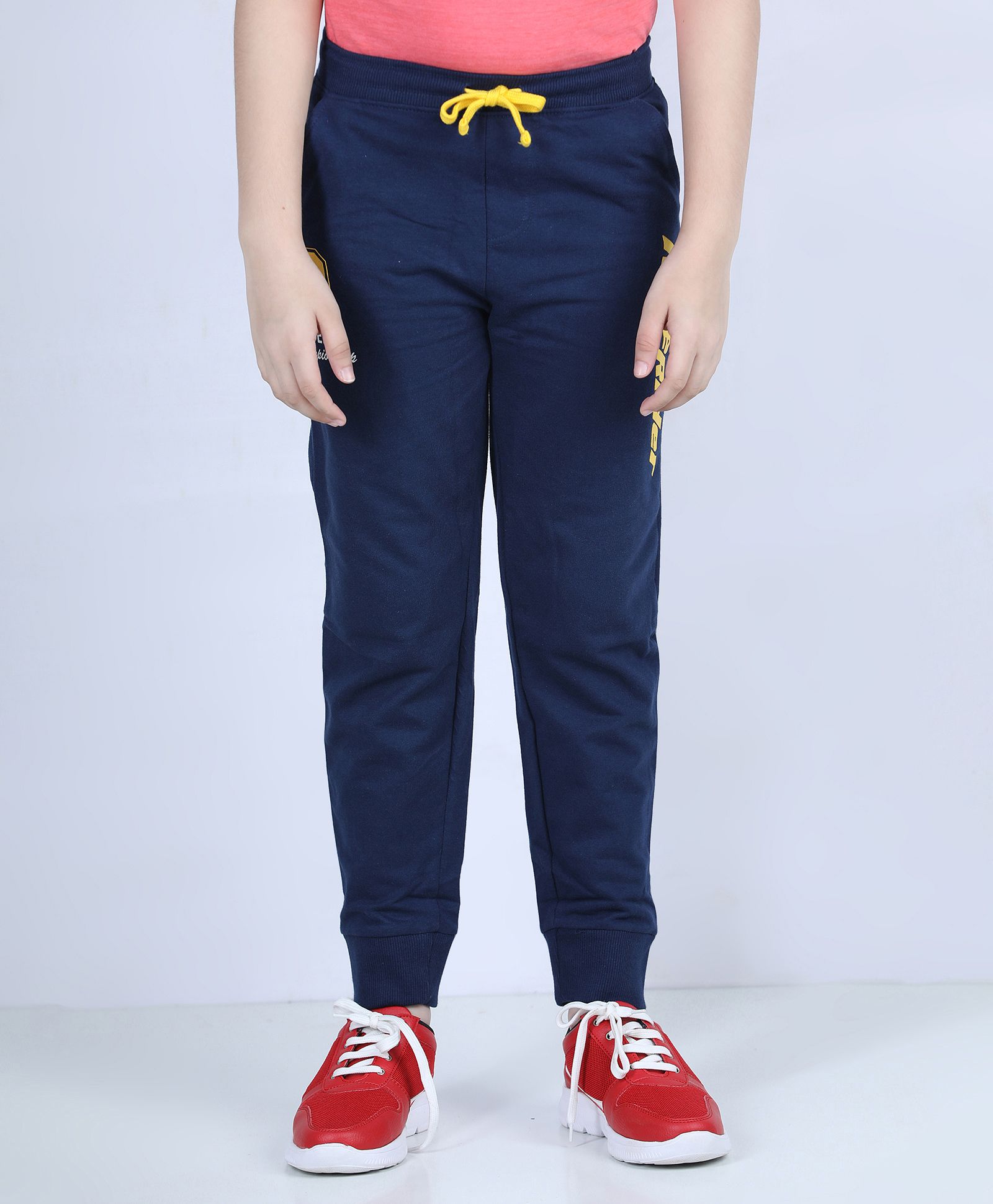 Plum Tree Full Length Race Rider Print Track Pants - Navy Blue-picture-43