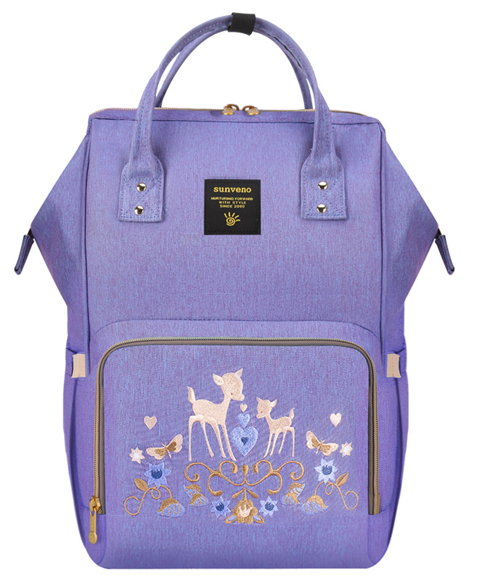 purple diaper backpack