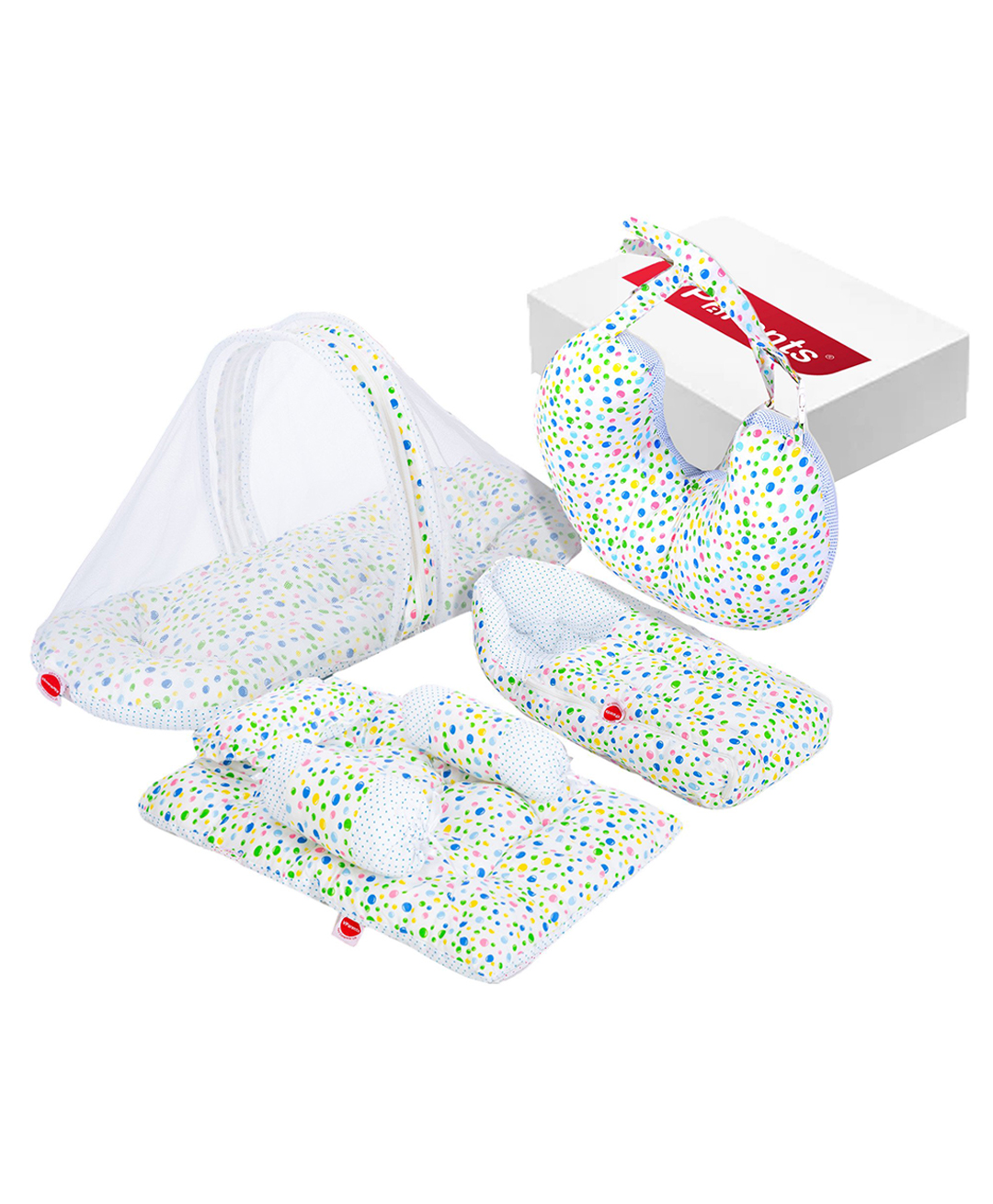 Vparents Bluebellbaby 4 Piece Bedding Set With Pillow And Bolsters Sleeping Bag And Bedding Set And Feeding Pillow Combo - Blue-picture-38