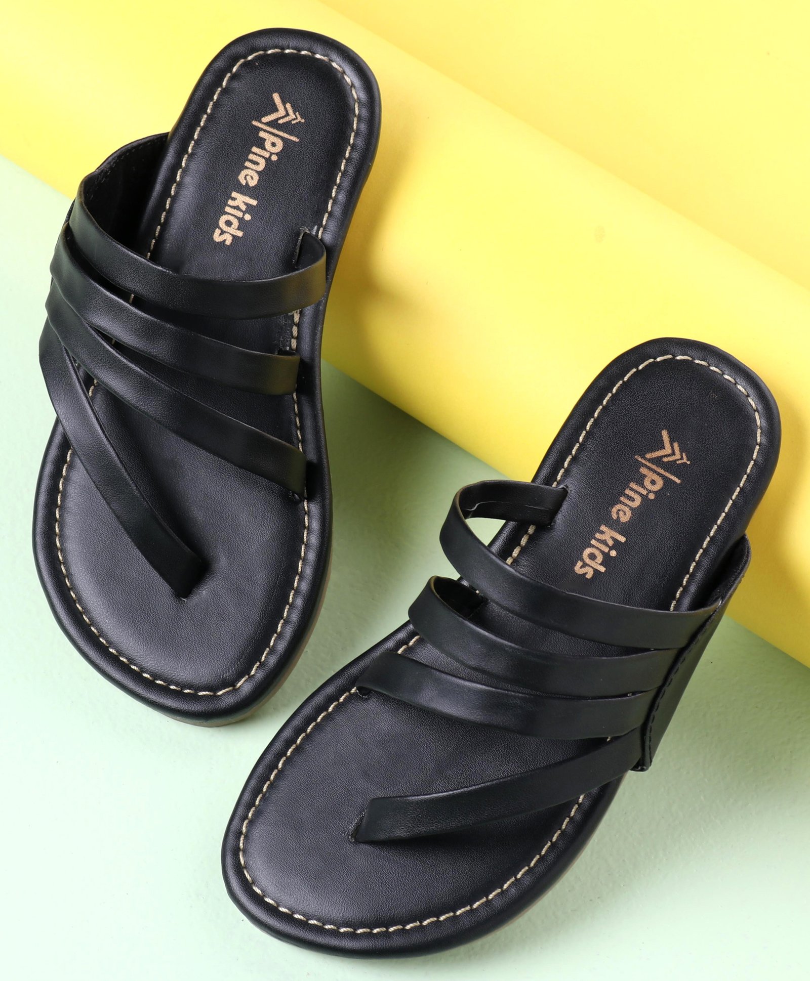Pine Kids Party Wear Sandals - Black-picture-27