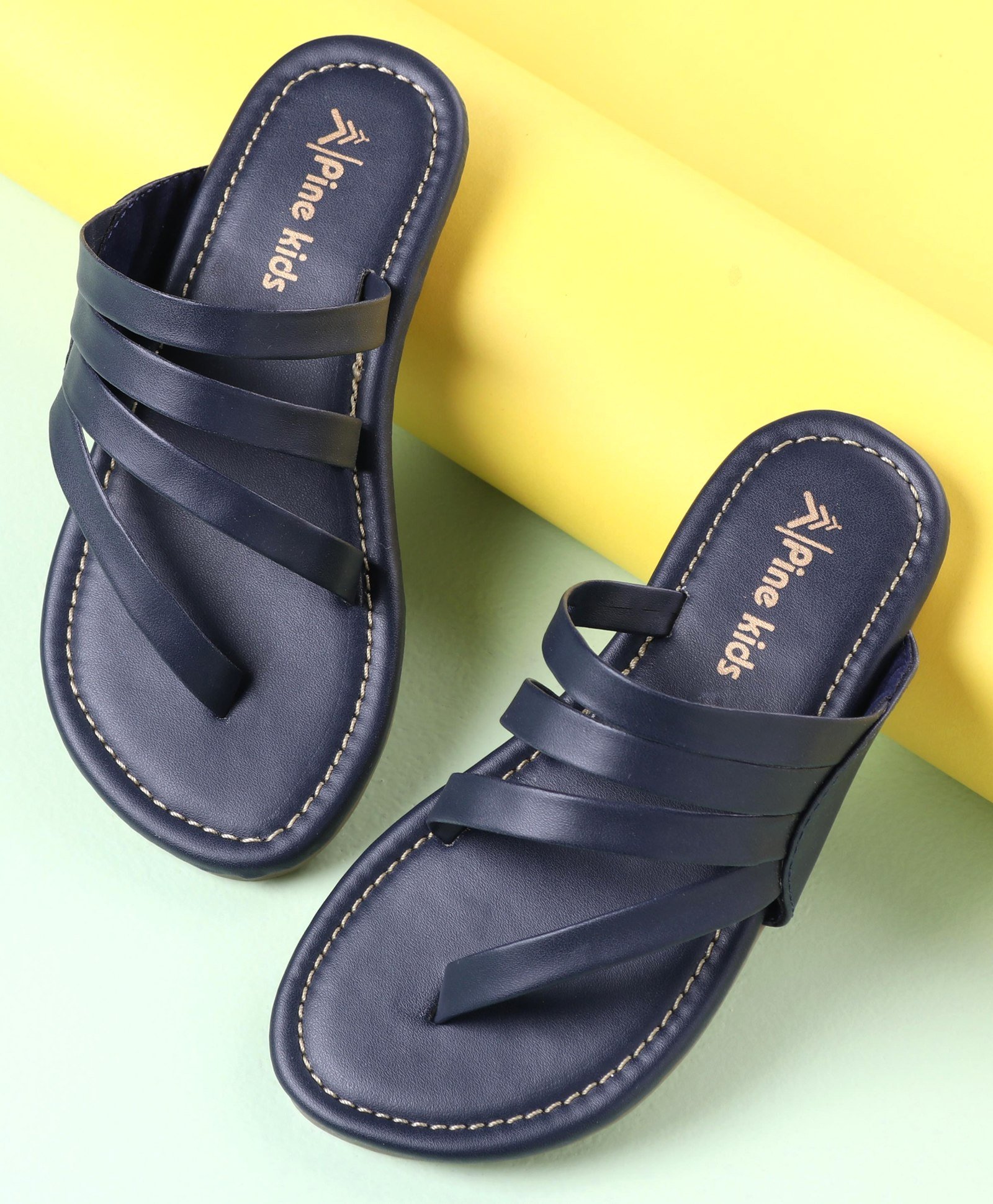Pine Kids Party Wear Sandals - Navy-picture-21