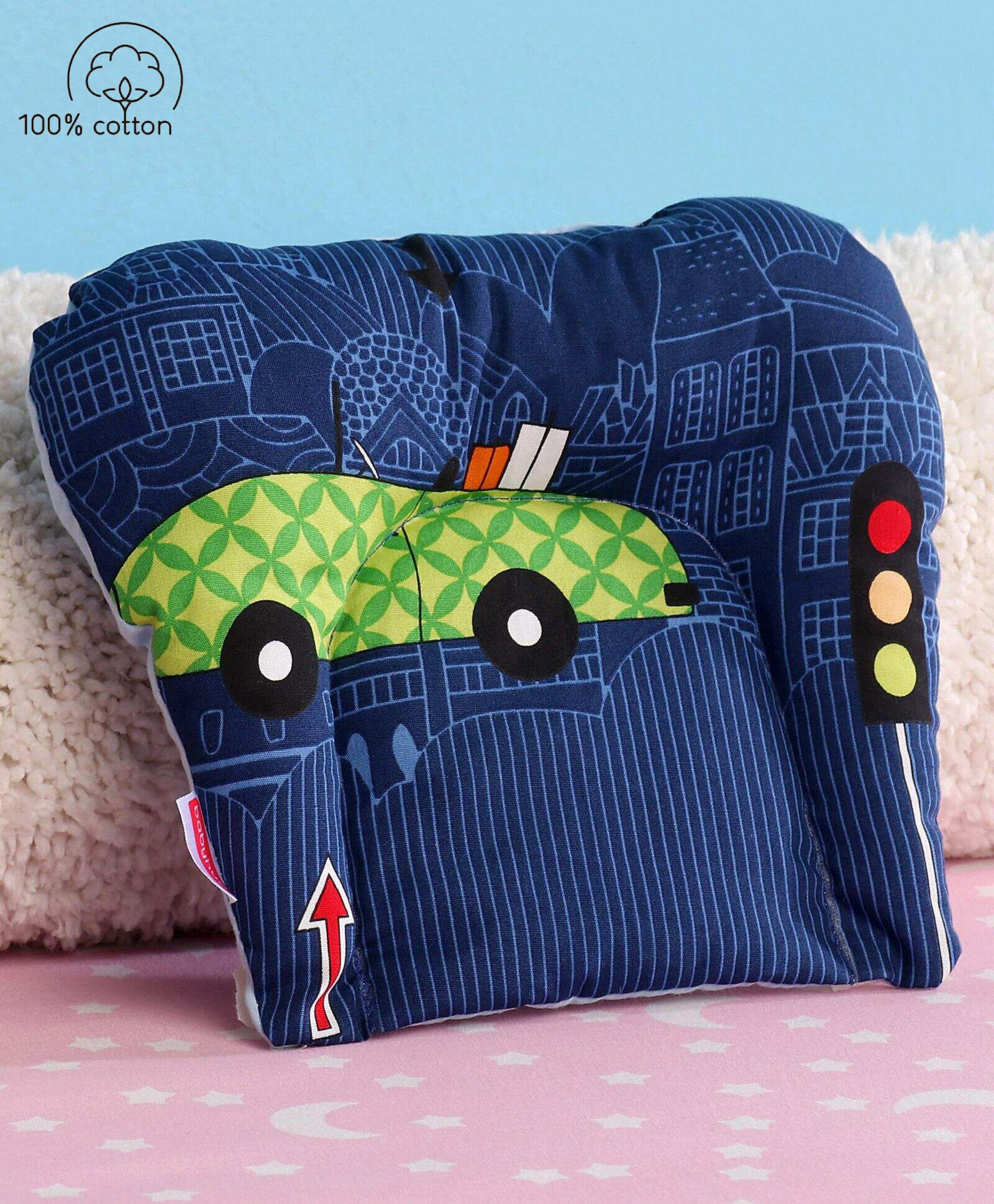 Babyhug U Shape Pillow Navy Blue ( Print May Vary )-image-33