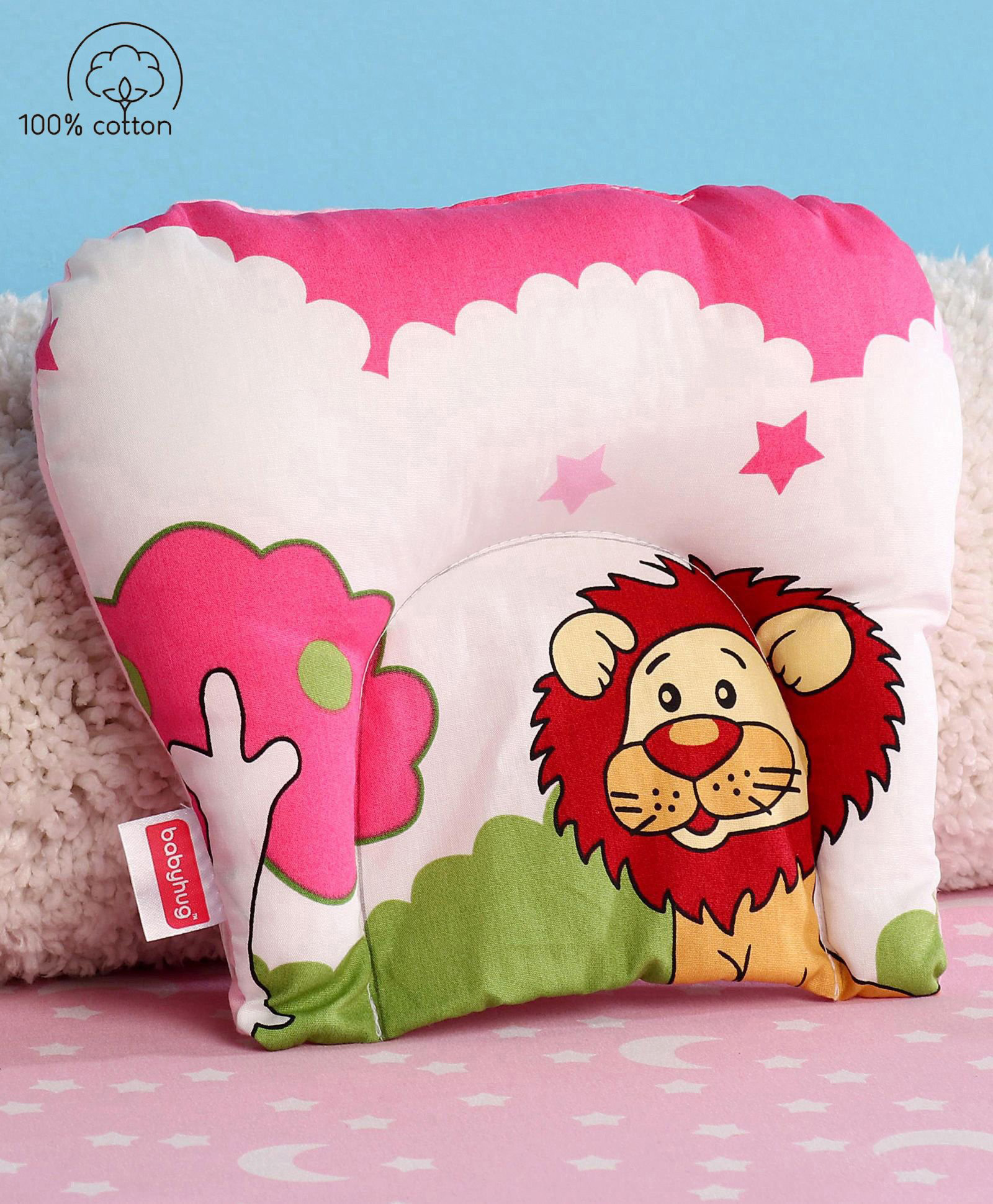 Babyhug U Shape Pillow Pink ( Print May Vary )-image-0