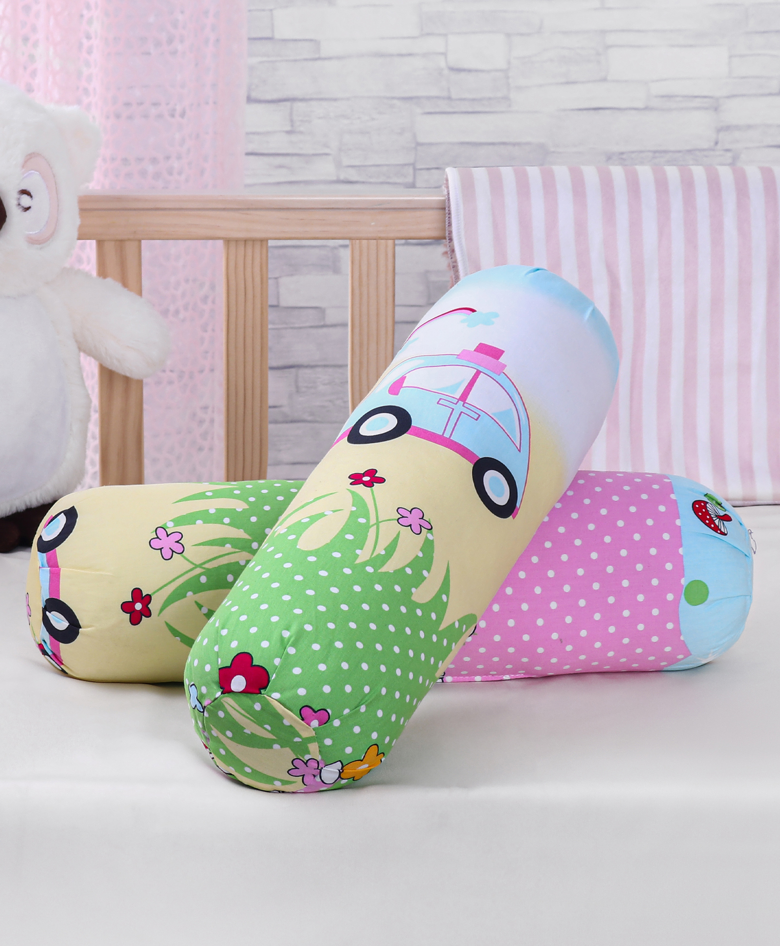 Babyhug Bolster Parkland Print Set of 2 - Multicolor-picture-23