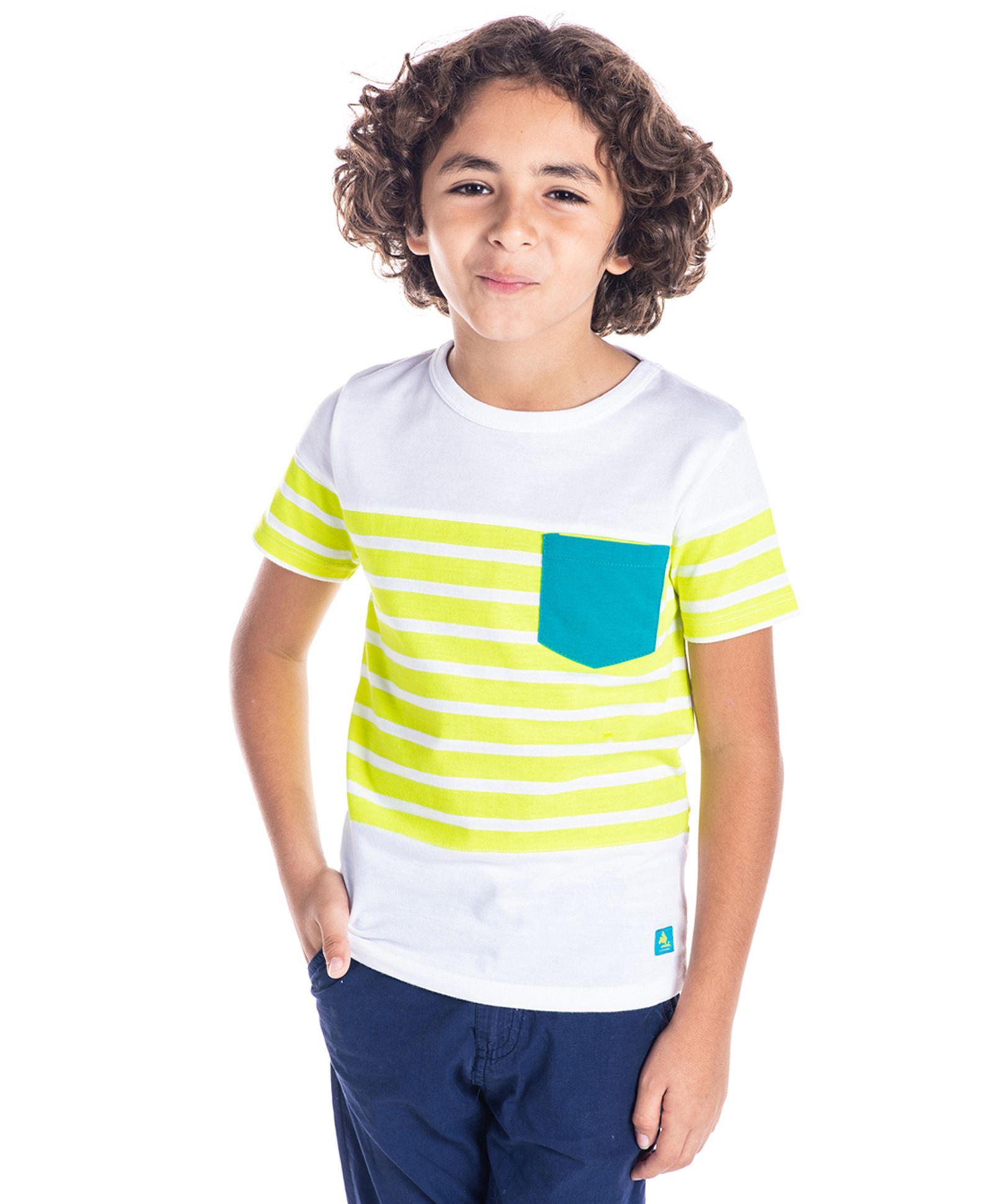 Cherry Crumble By Nitt Hyman Half Sleeves Striped Detailing Tee - Multi Colour-image-45