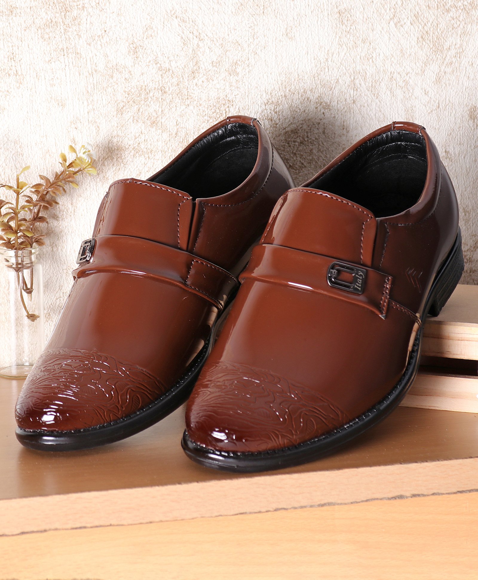 boys tan formal shoes