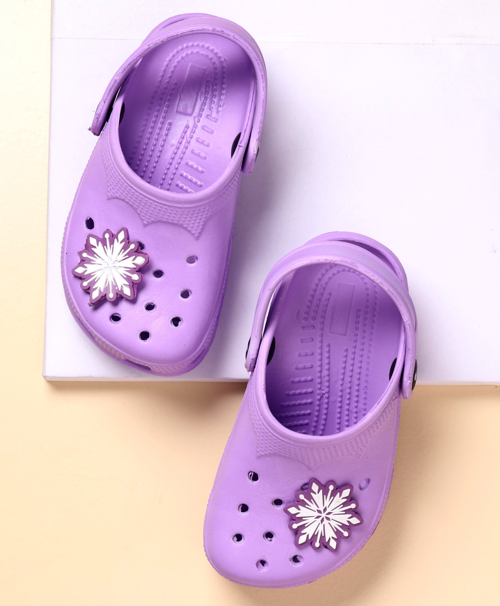 Disney Clogs Snow Flake Applique - Purple-image-28