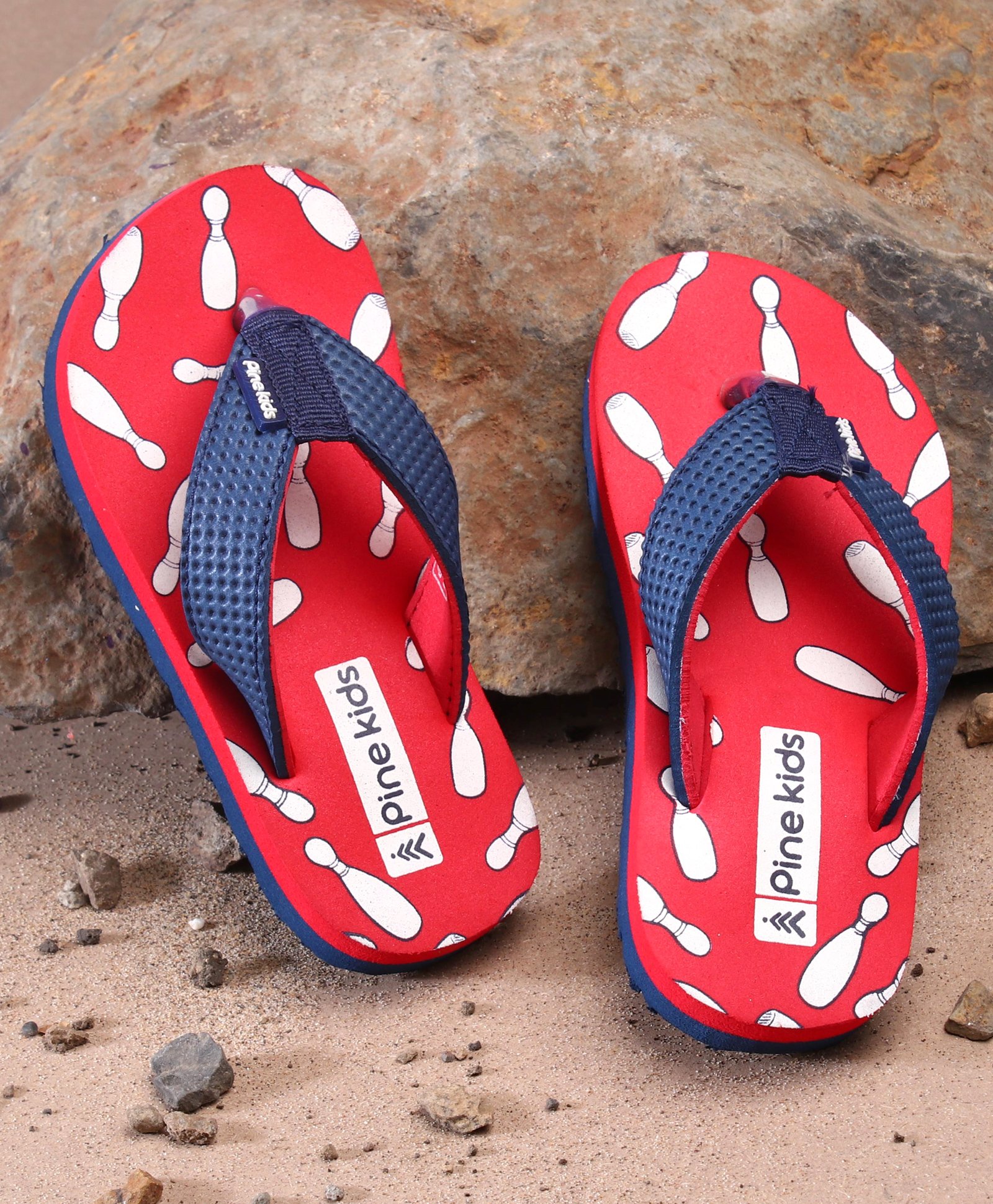 Pine Kids Casual Flip Flops - Red-picture-18
