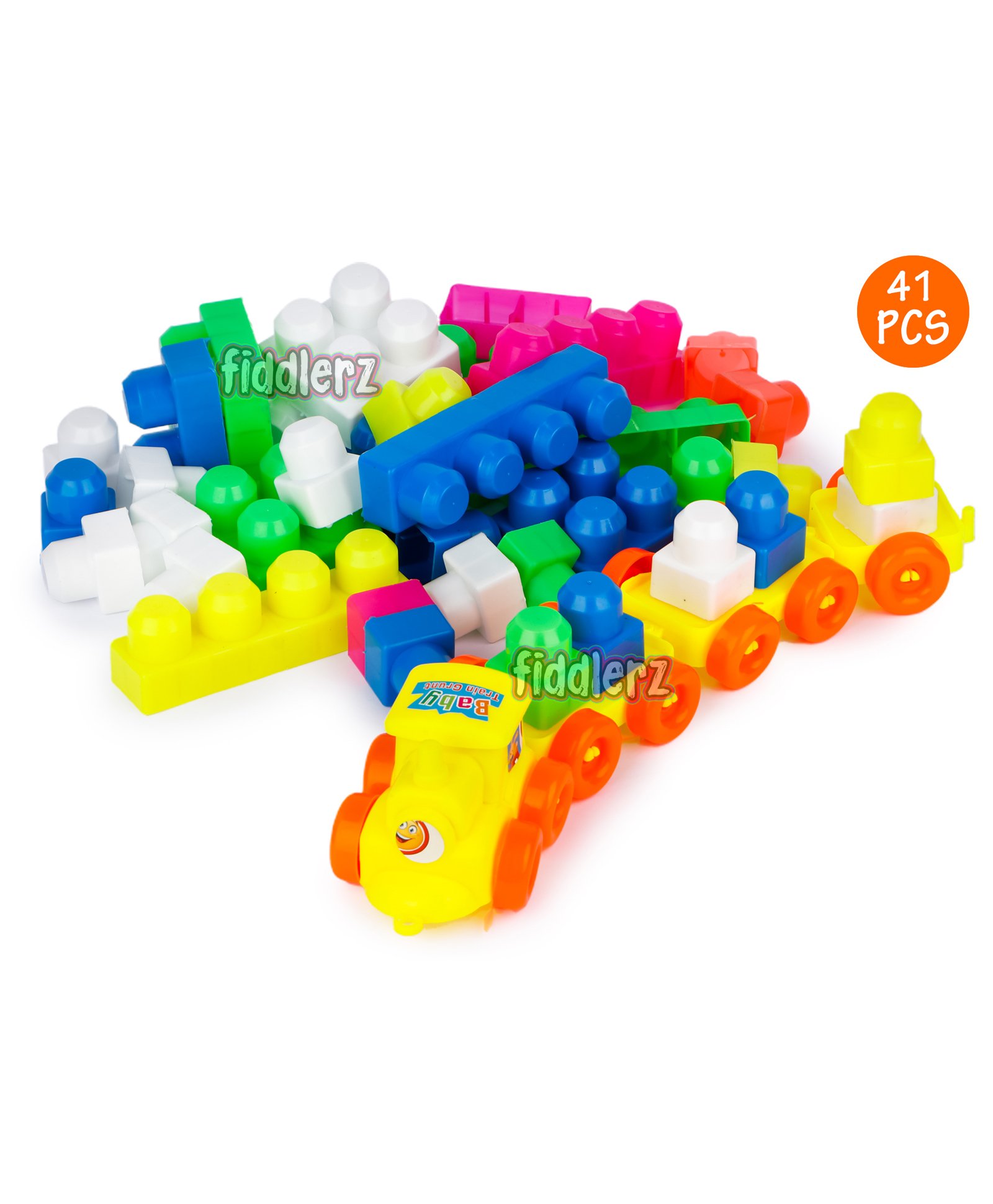 Fiddlerz Junior Train Building Blocks Multicolor - 41 Pieces-picture-23