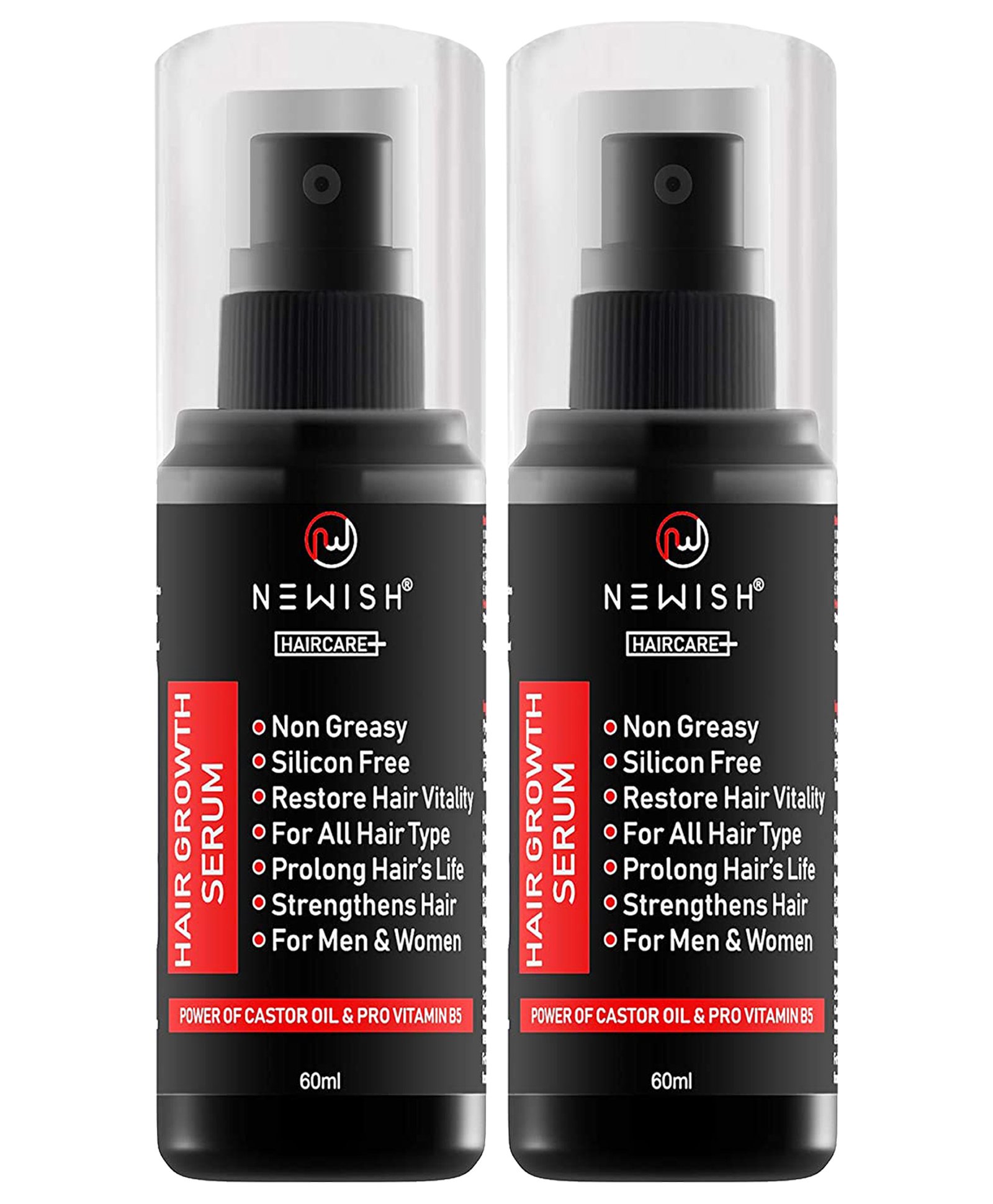 Newish Hair Growth Vitalizer Serum with Biotin Pack Of 2 - 60 ml Each Online  in India, Buy at Best Price from  - 9094598