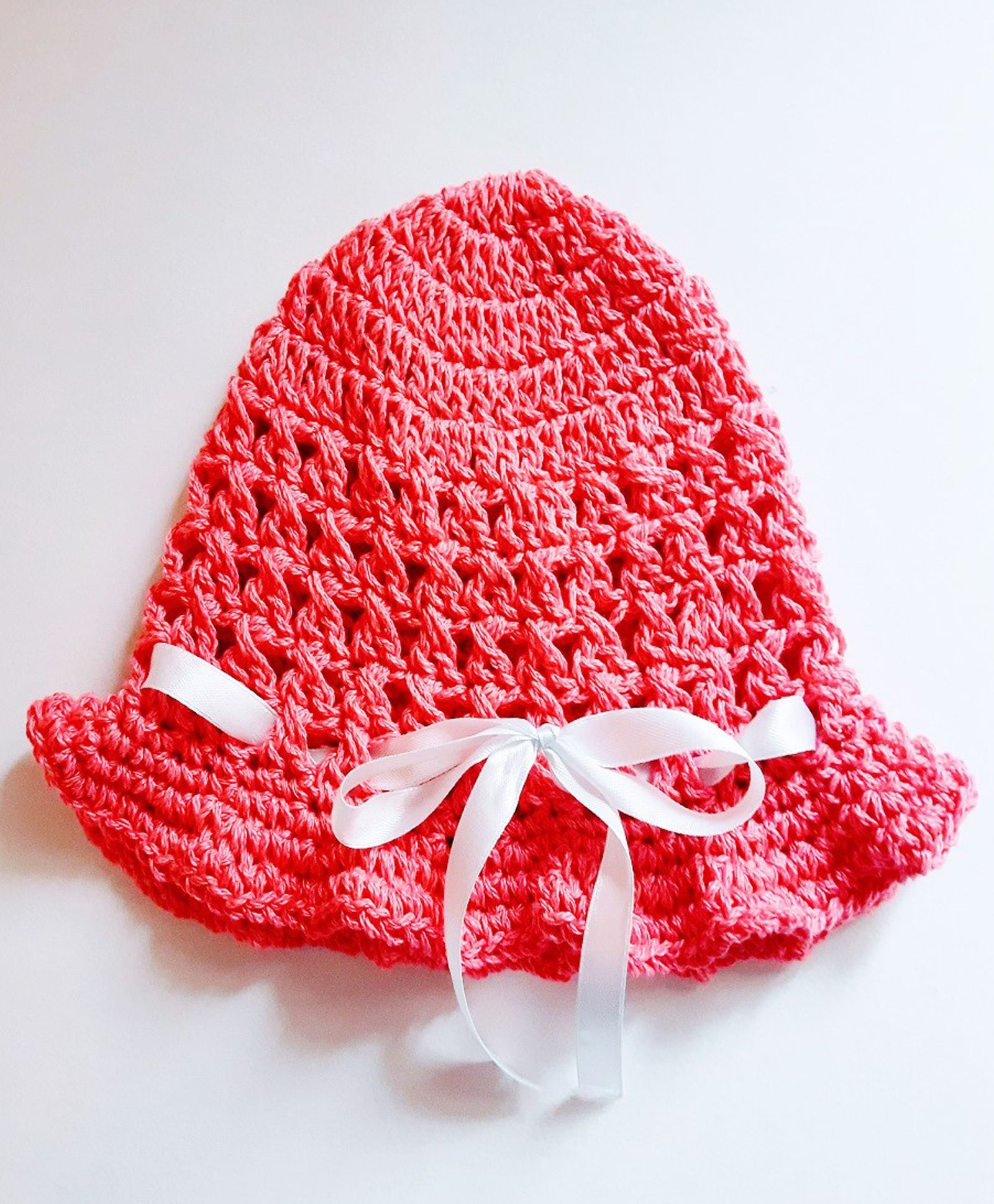 Knits & Knots Solid Colour Cap With Satin Bow - Pink-picture-22
