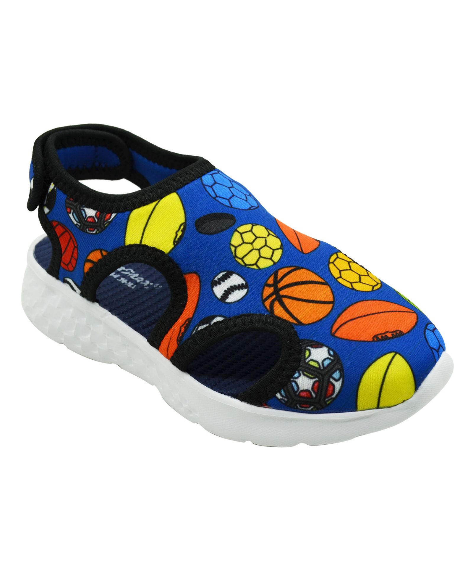 KazarMax Foot Ball Printed Velcro Closure Sandals - Blue-picture-26