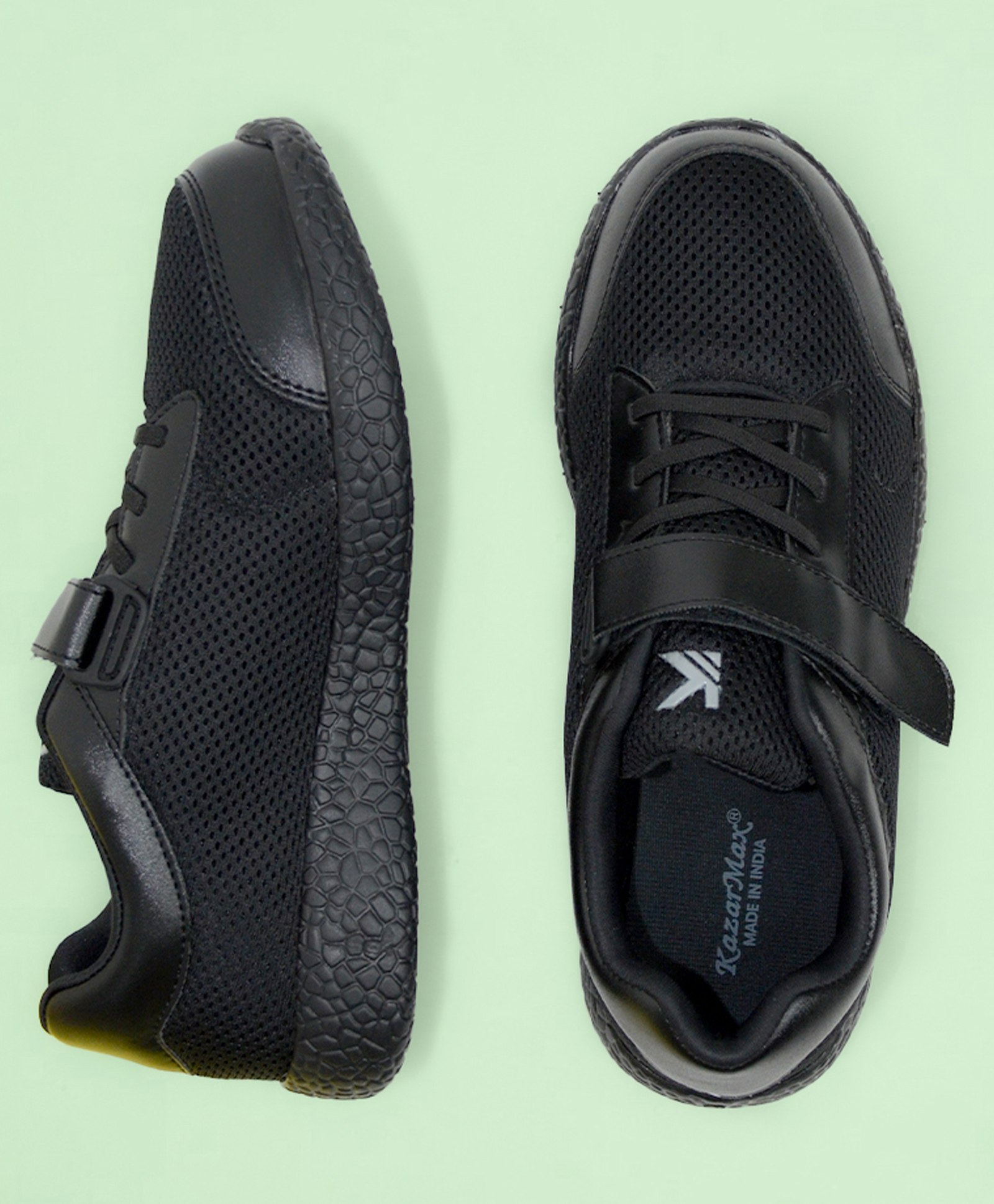 KazarMax Solid School Shoes - Black-picture-27