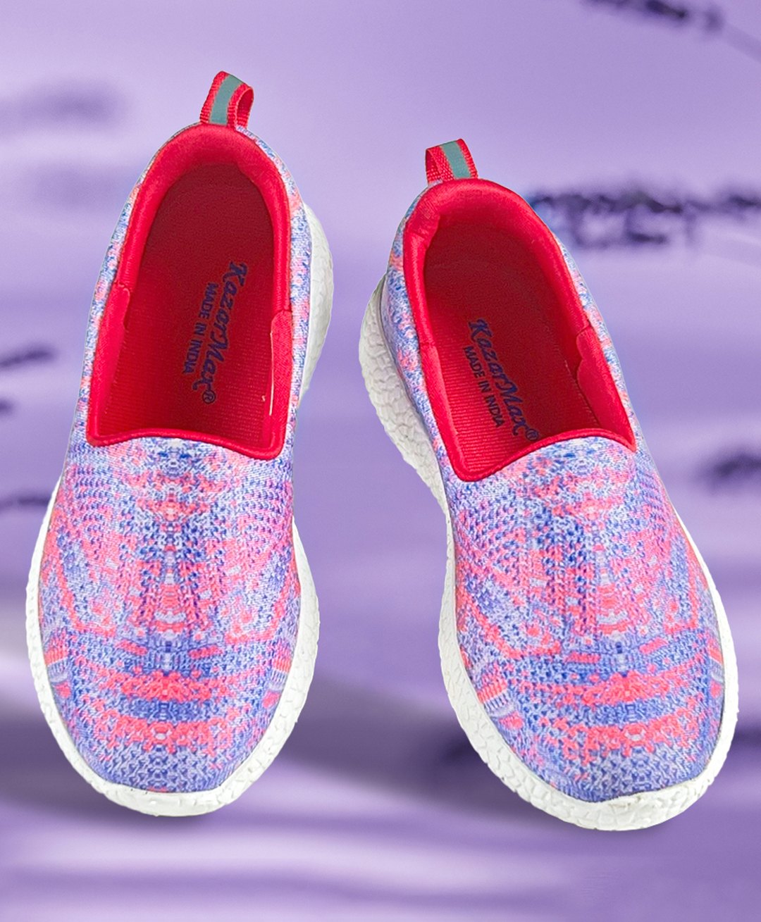 KazarMax Self Design Slip-On Sneakers - Pink Lavender-image-41