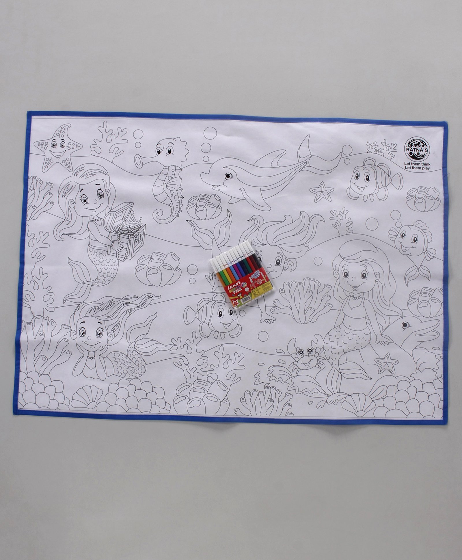Ratnas DIY My Colouring Mat Mermaid Theme - Multicolour-image-41