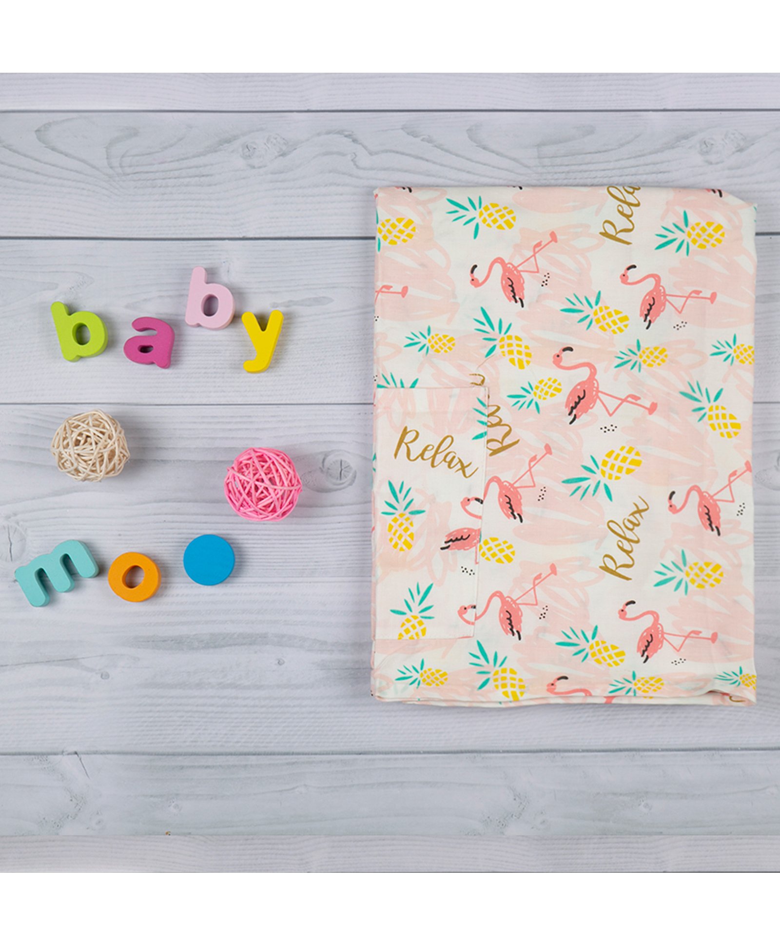 Baby Moo Nursing Cover Flamingo Print - Pink-picture-12