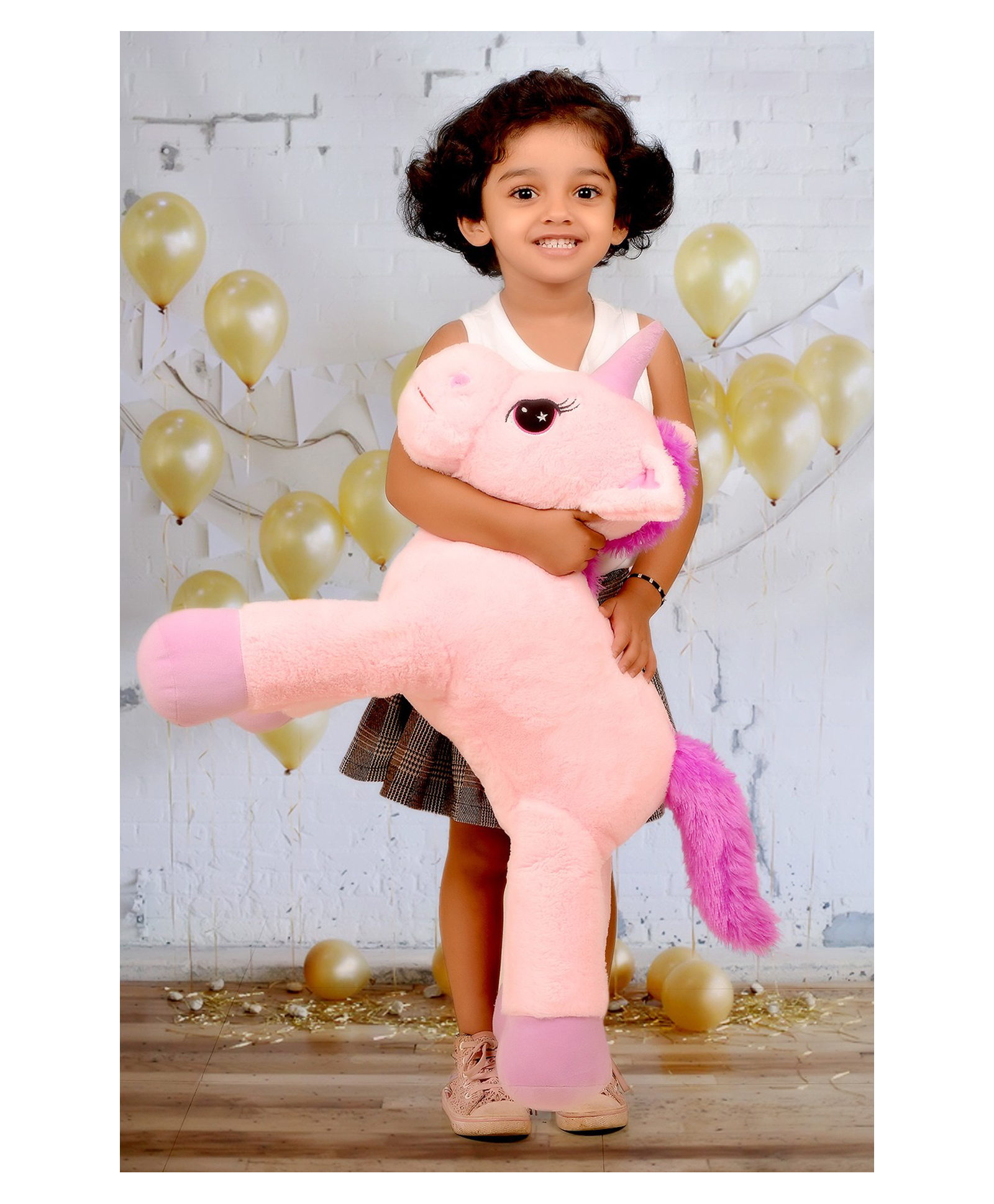 DearJoy Unicorn Stuffed Plush Toy Pink - Length 65 cm-image-49