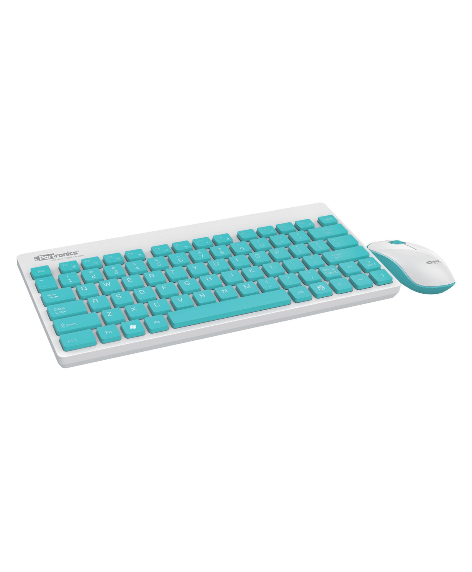 Portronics Key2 POR-373 Wireless Keyboard and Mouse Combo - White Blue-picture-13