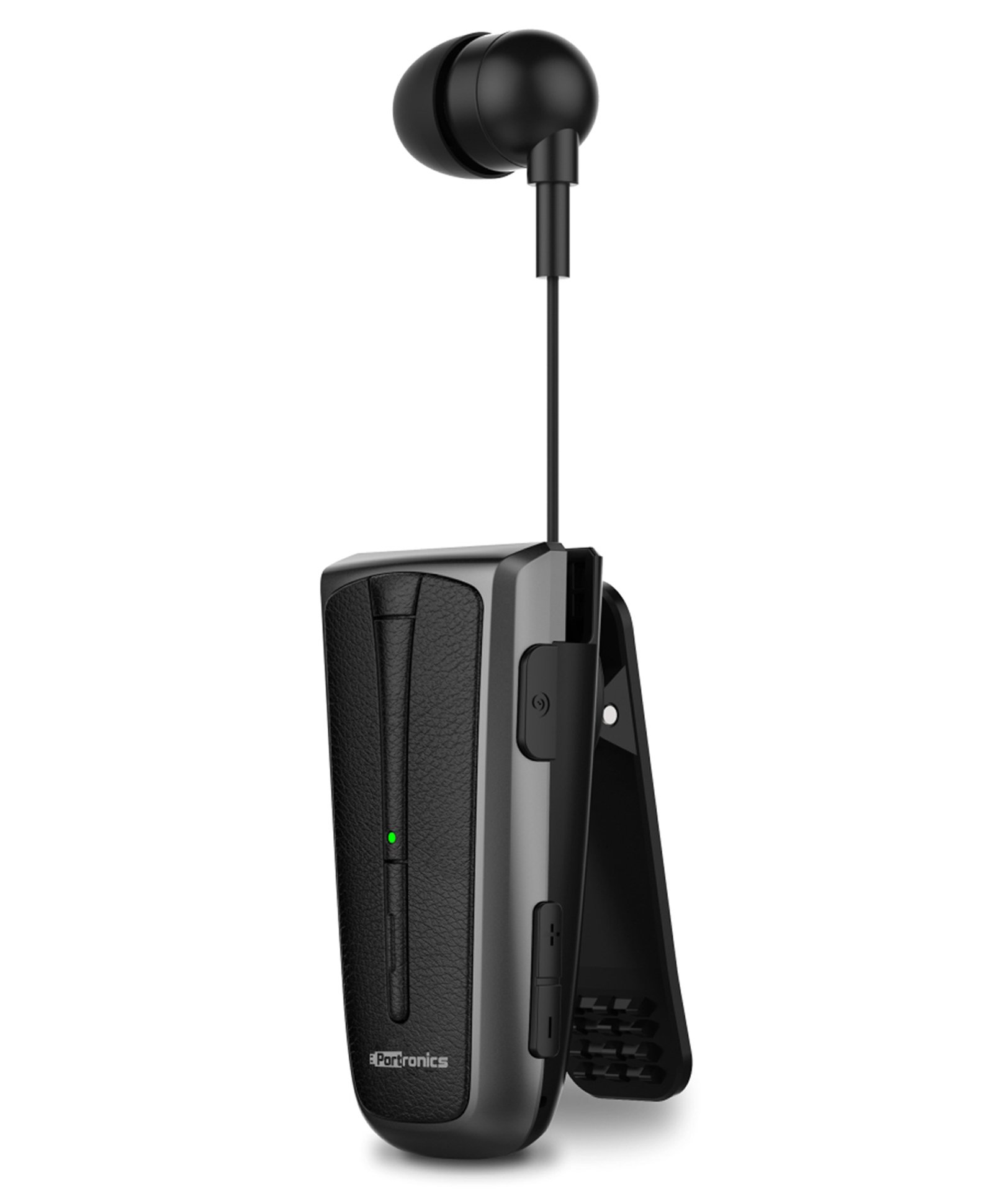 Portronics Harmonics KLIP 4 POR-1102 Retractable Bluetooth Music & Calling Earphone - Black-image-30