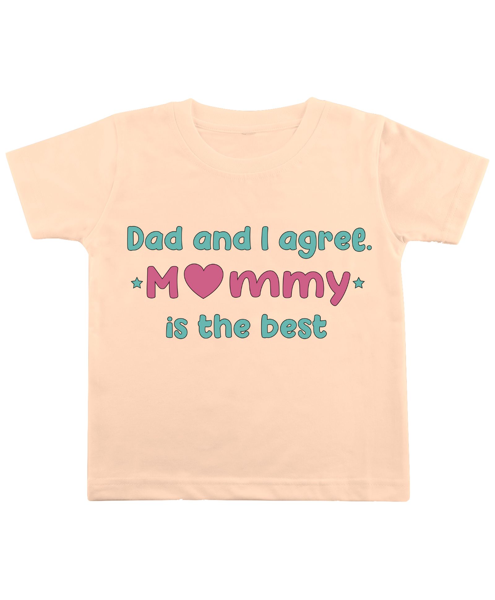 KNITROOT Half Sleeves Mommy Is The Best Printed Tee - Peach-picture-22