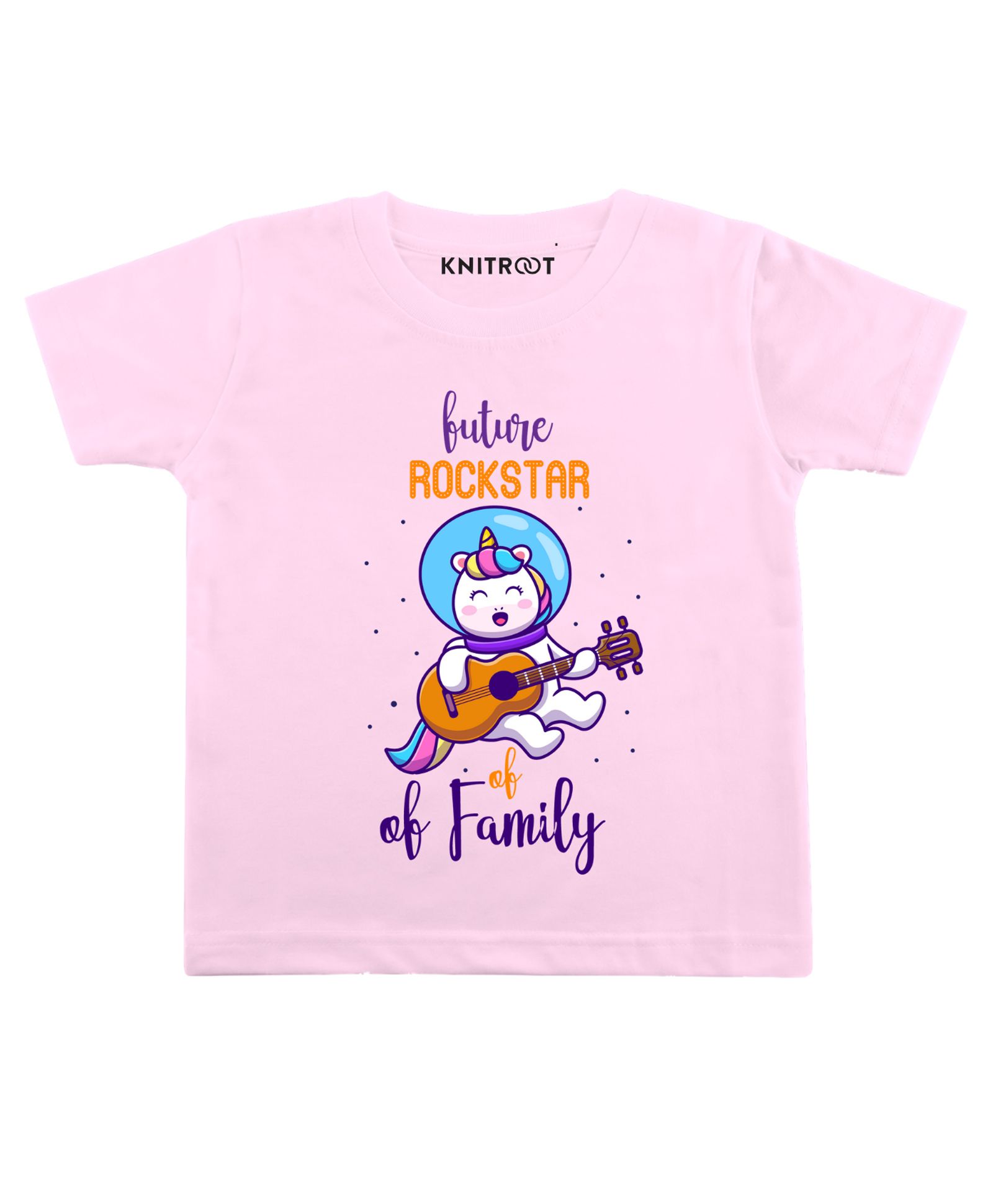 KNITROOT Half Sleeves Future Rockstar Print Tee - Pink-image-5