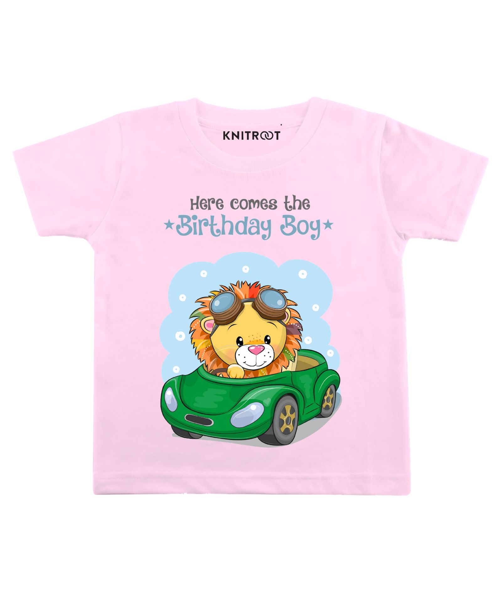 KNITROOT Birthday Boy Print Half Sleeves Tee - Pink-picture-14