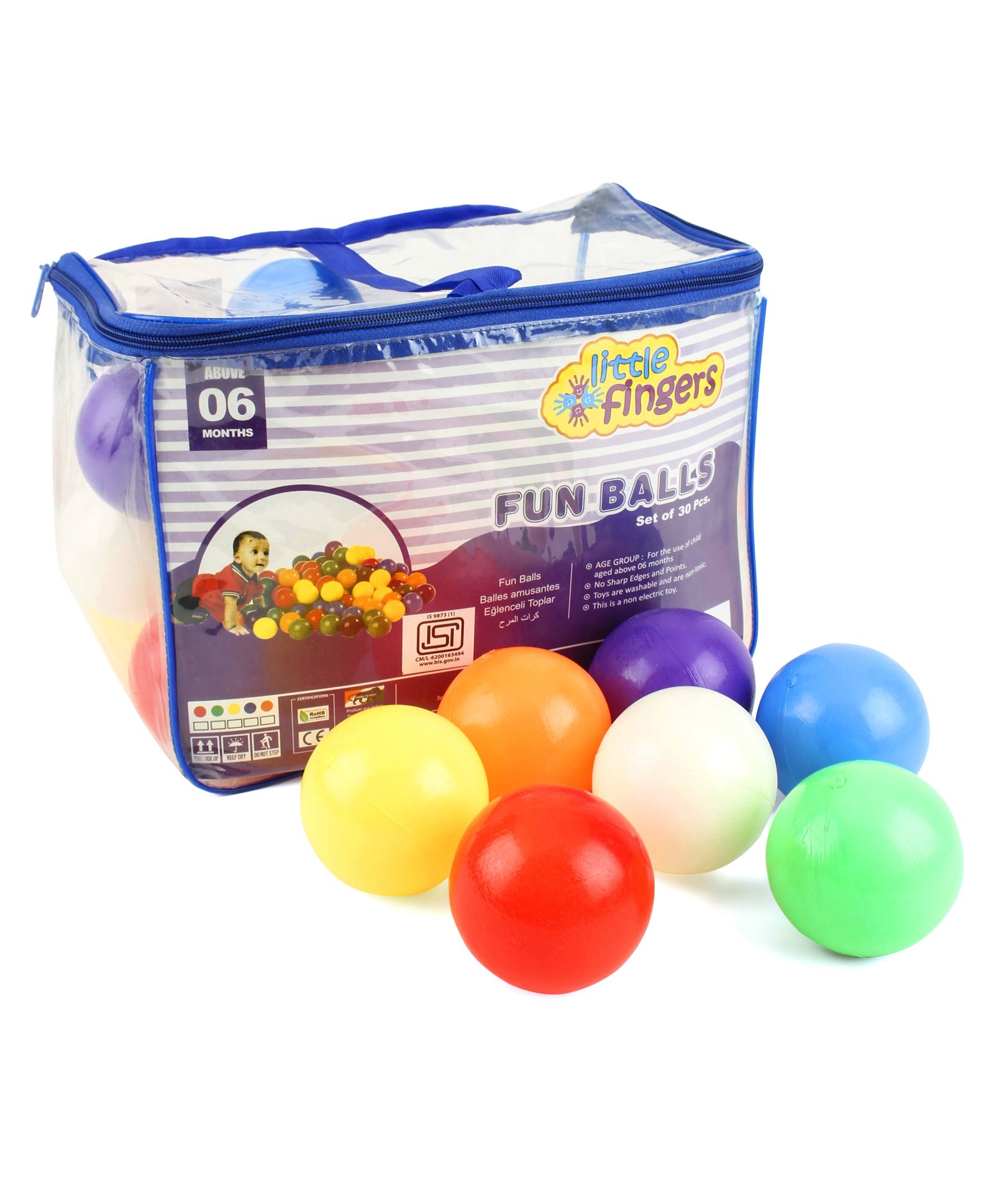 little fingers Little Finger Plastic Balls Pack of 30 - Multicolor-picture-23