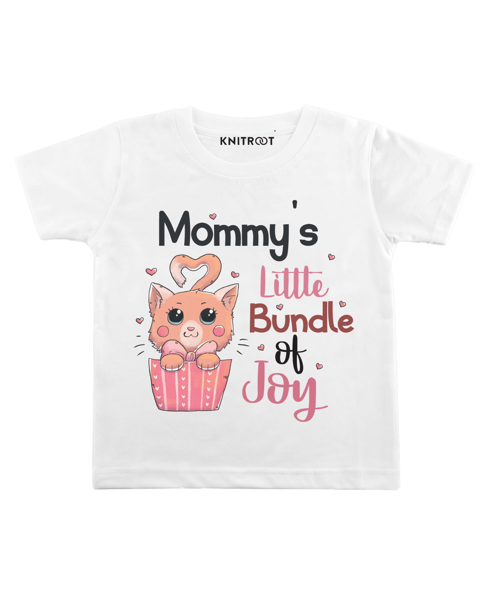 KNITROOT Half Sleeves Bundle Of Joy Print Tee - White-image-8
