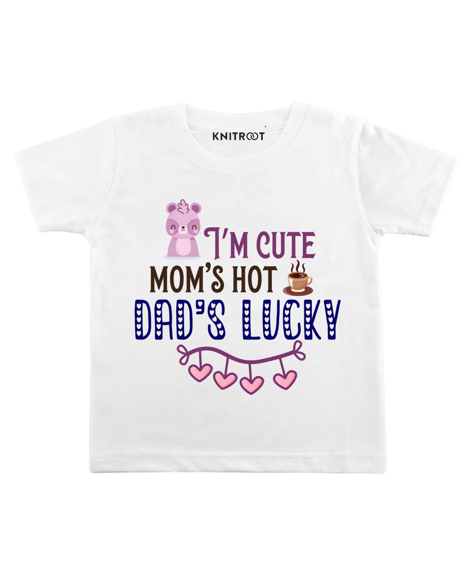 KNITROOT Half Sleeves I'M Cute Print Tee - White-picture-20