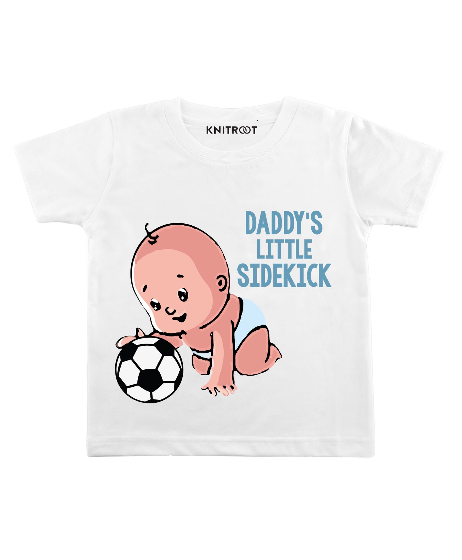 KNITROOT Half Sleeves Sidekick Print Tee - White-image-37
