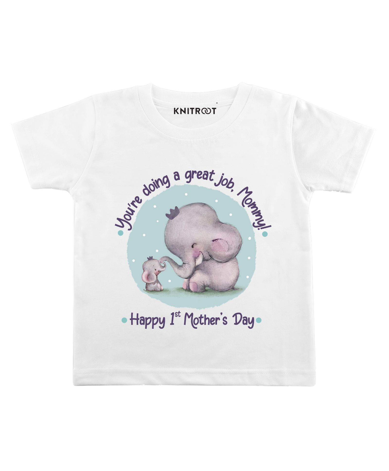 KNITROOT Half Sleeves Doing Great Job Print Tee - White-image-31