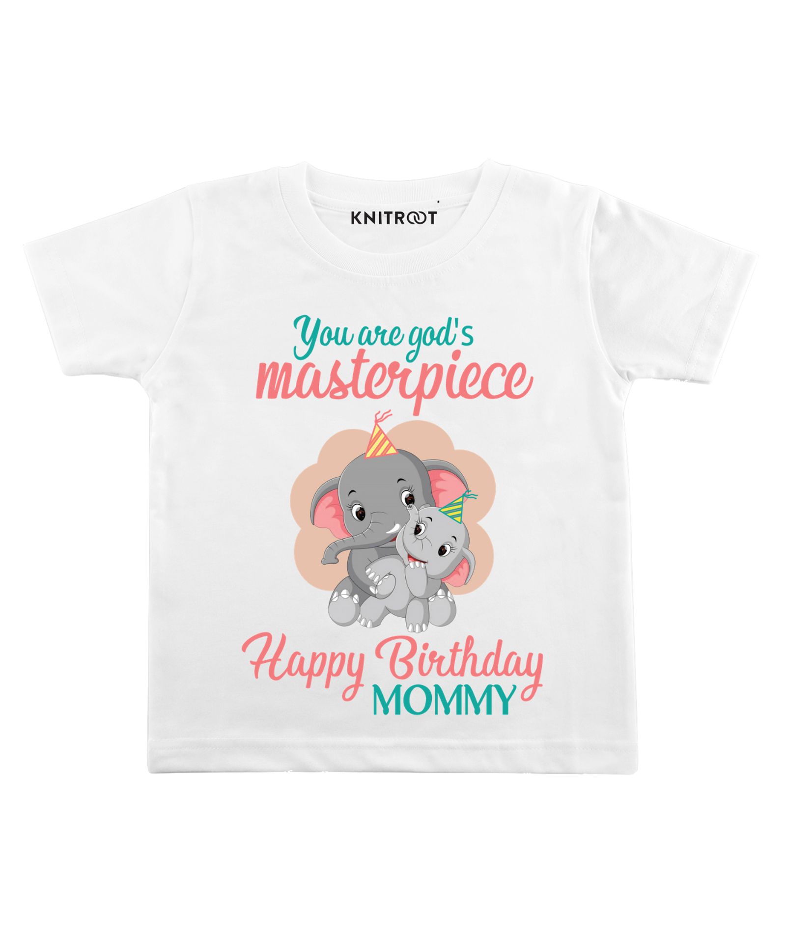 KNITROOT Half Sleeves God's Masterpiece Print Tee - White-image-41