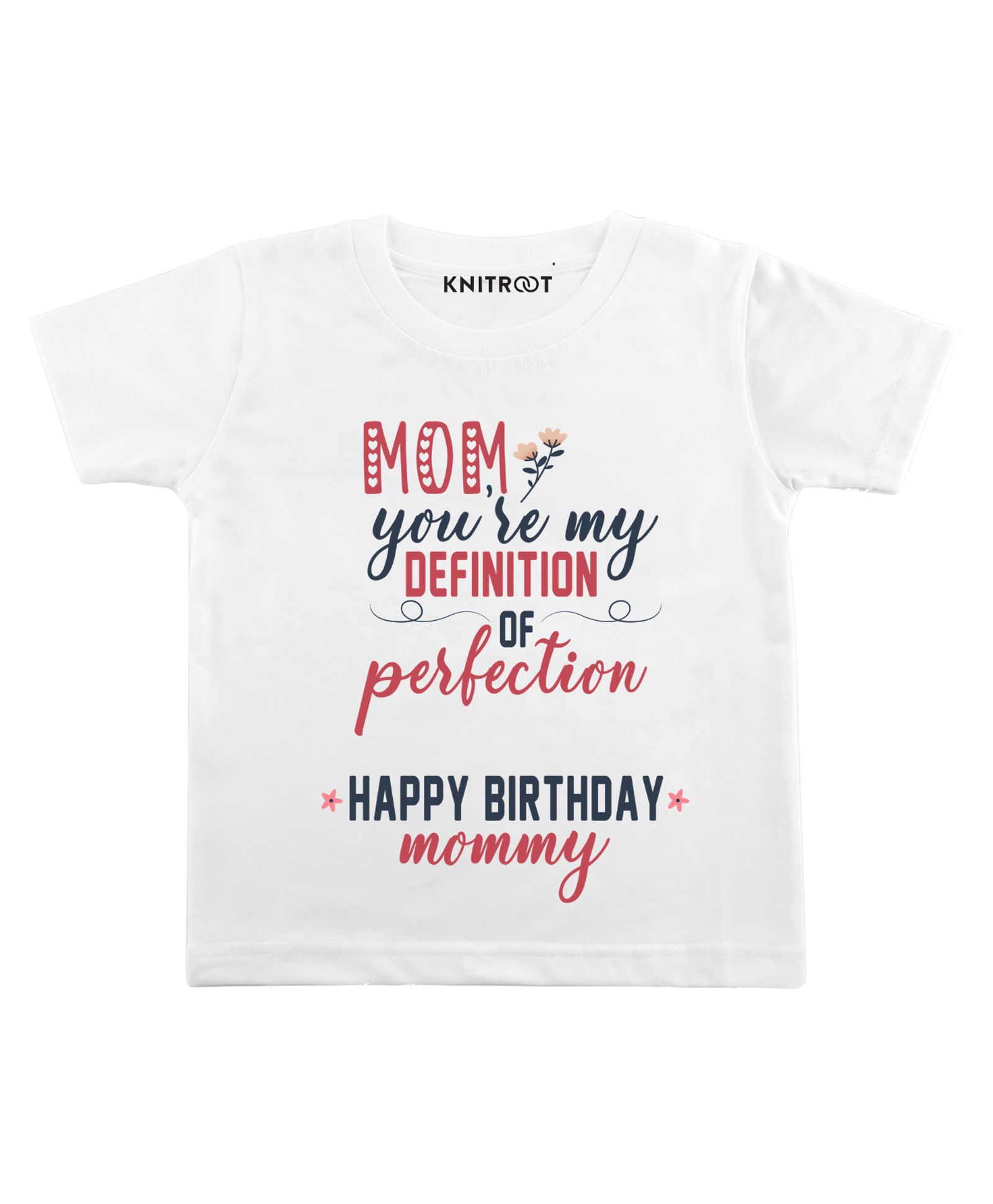 KNITROOT Half Sleeves Perfection Print Tee - White-picture-18