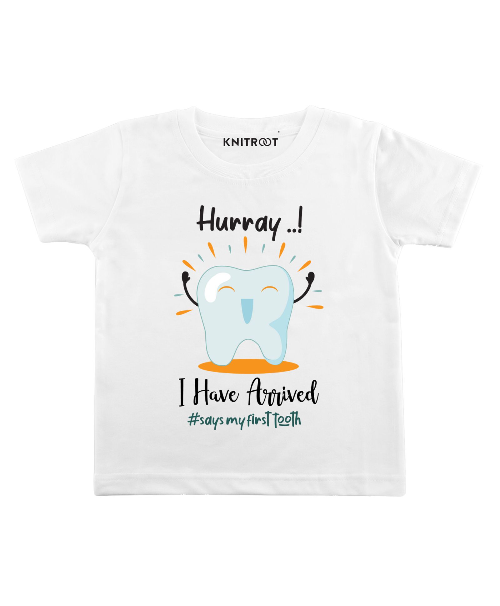 KNITROOT Half Sleeves Hurray Print T-Shirt - White-image-30