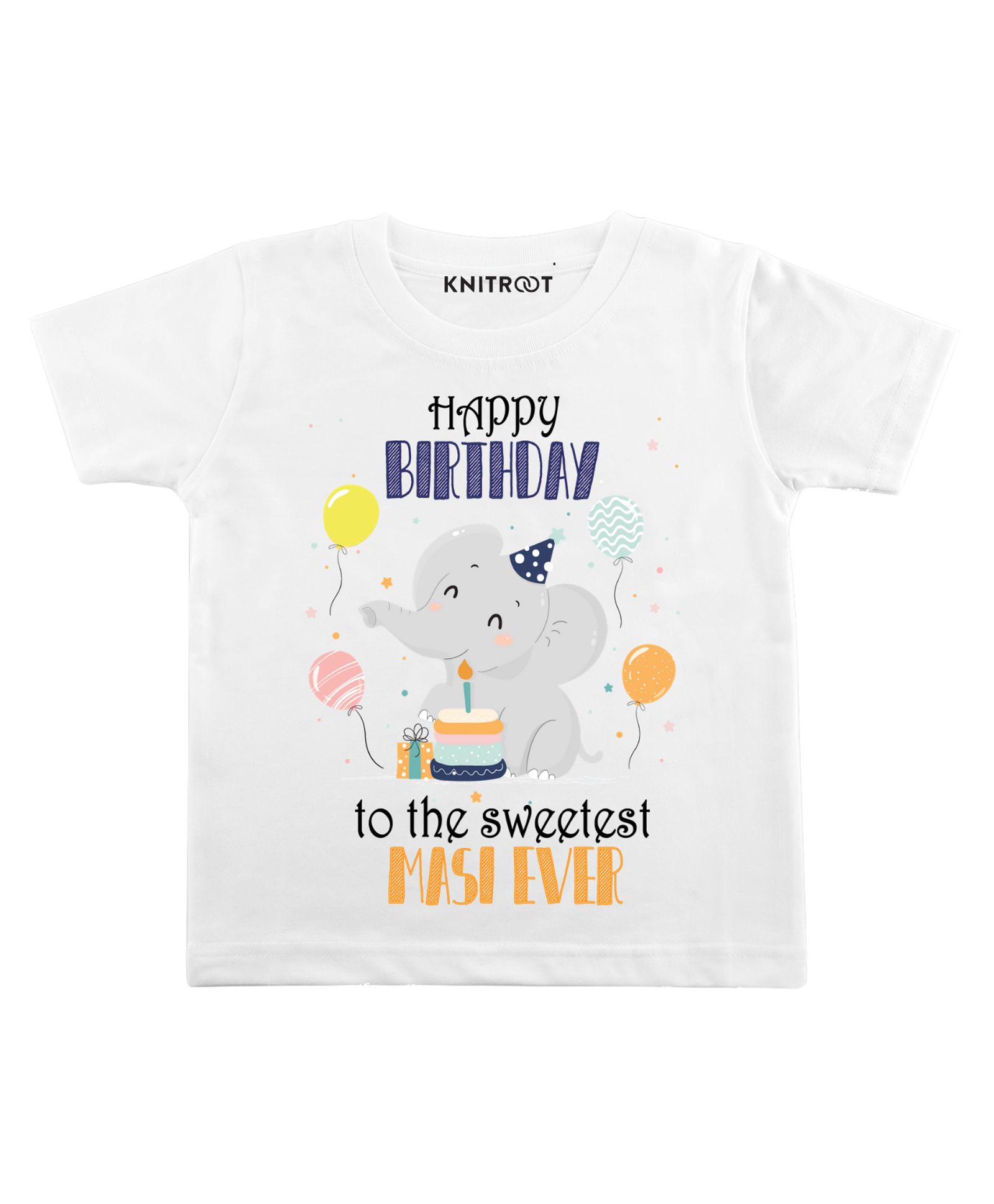 KNITROOT Half Sleeves Masi Ever Print T-Shirt - White-picture-26