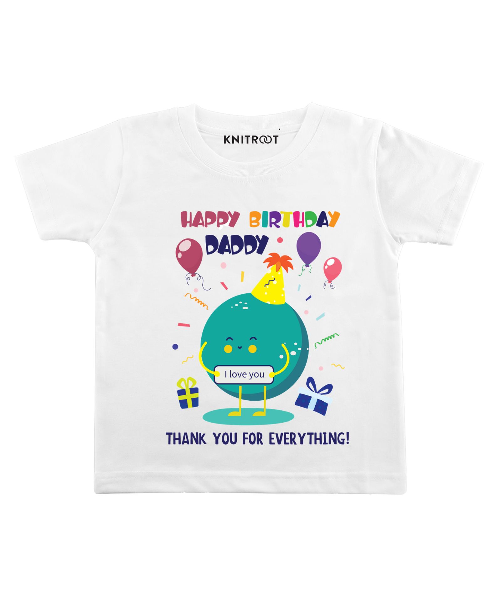 KNITROOT Half Sleeves Thank You For Everything Print T-Shirt - White-image-27