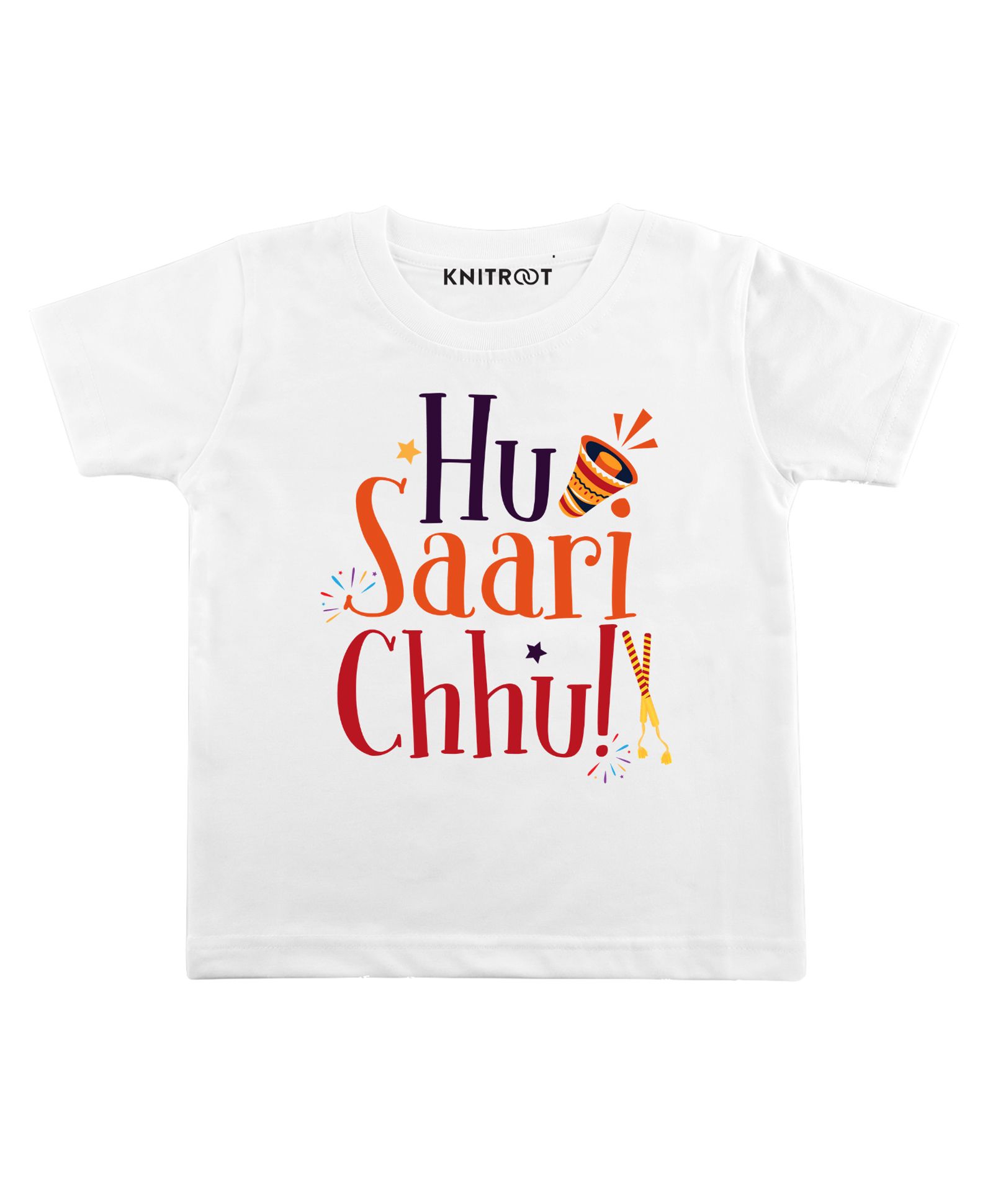 KNITROOT Half Sleeves Text Print Tee - White-picture-25