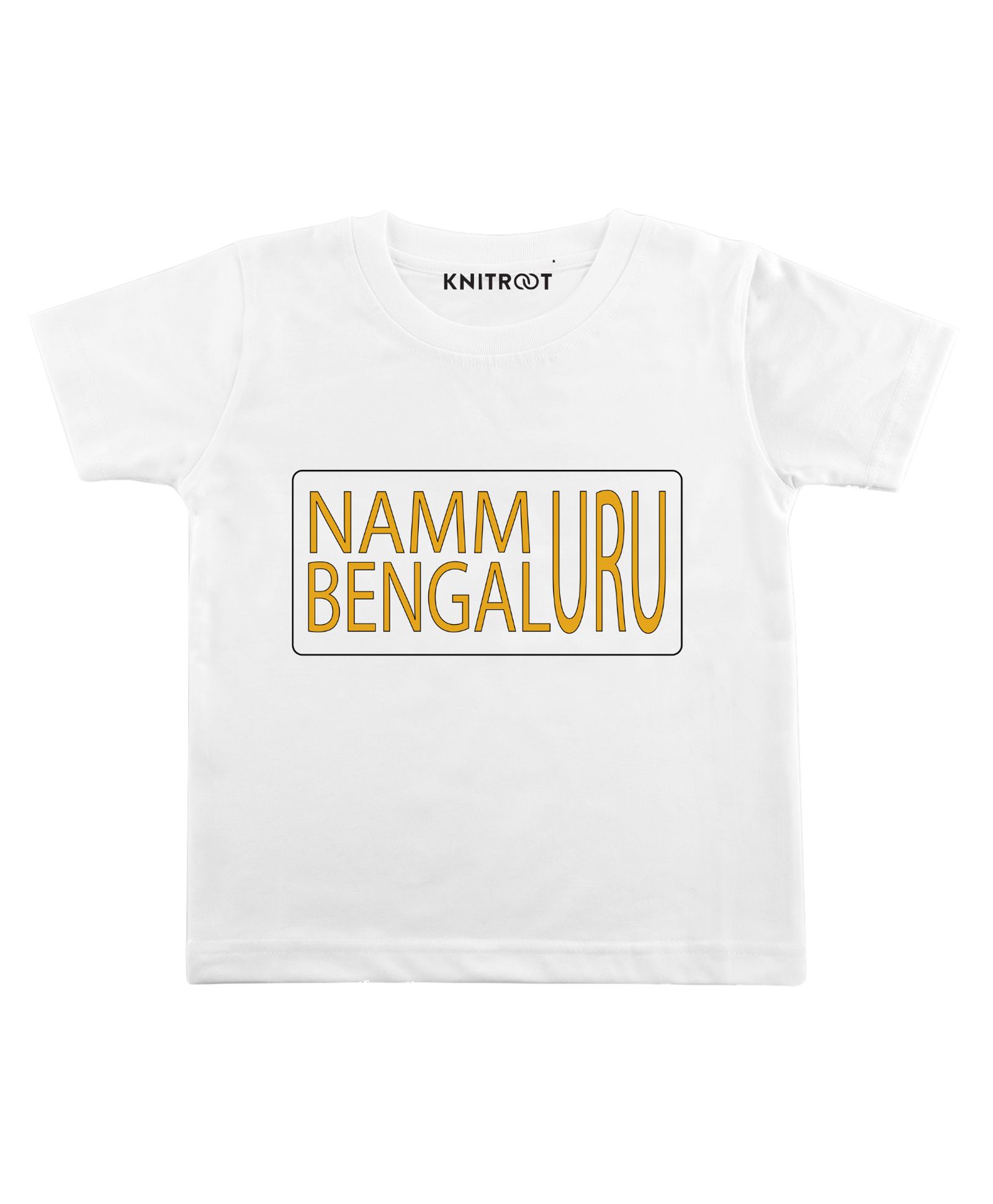KNITROOT Half Sleeves Bengaluru Print Tee - White-picture-30