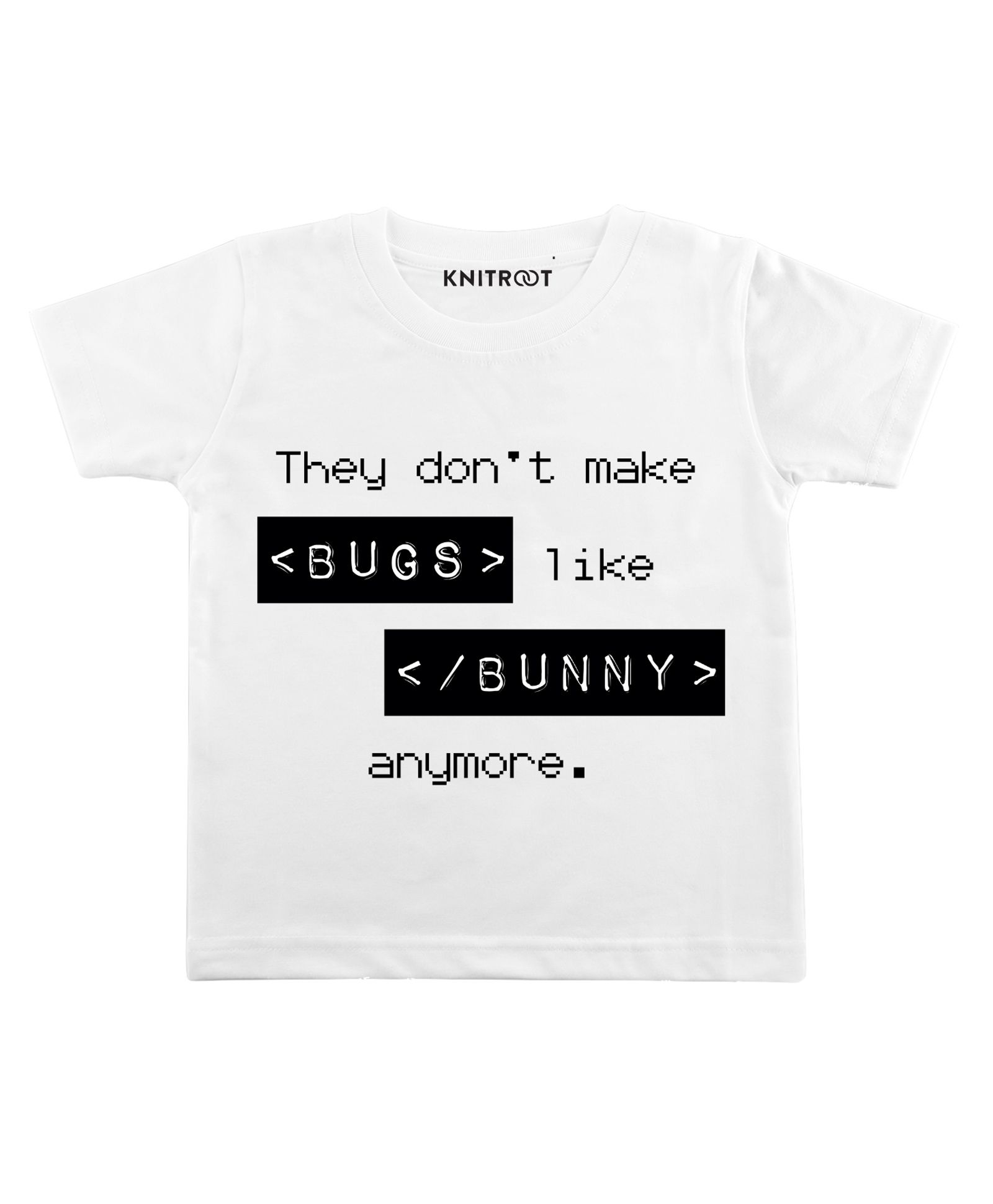 KNITROOT Half Sleeves Bugs Bunny Print T-Shirt - White-image-42