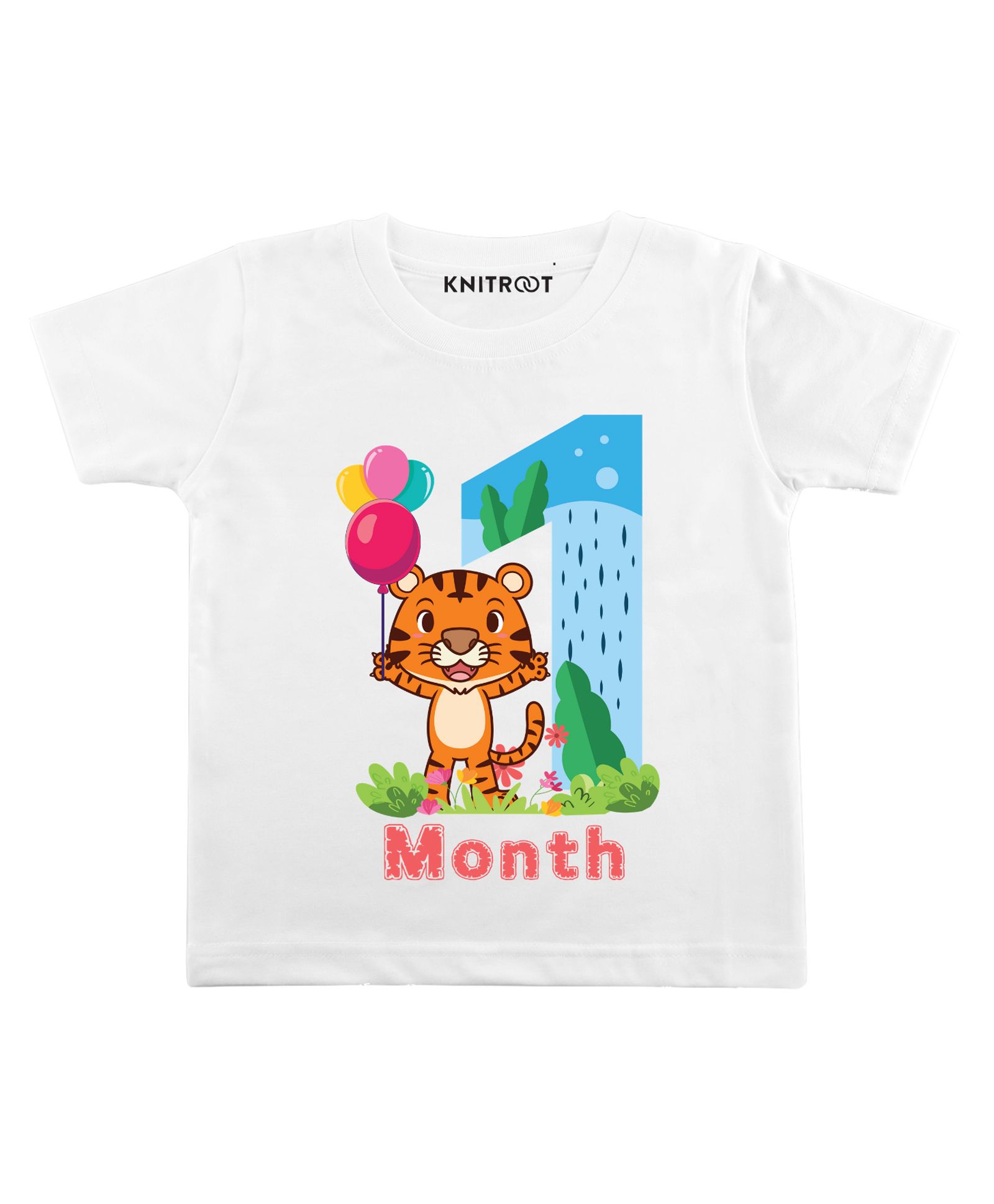 KNITROOT Tiger One Print Short Sleeves Tee - White-picture-24