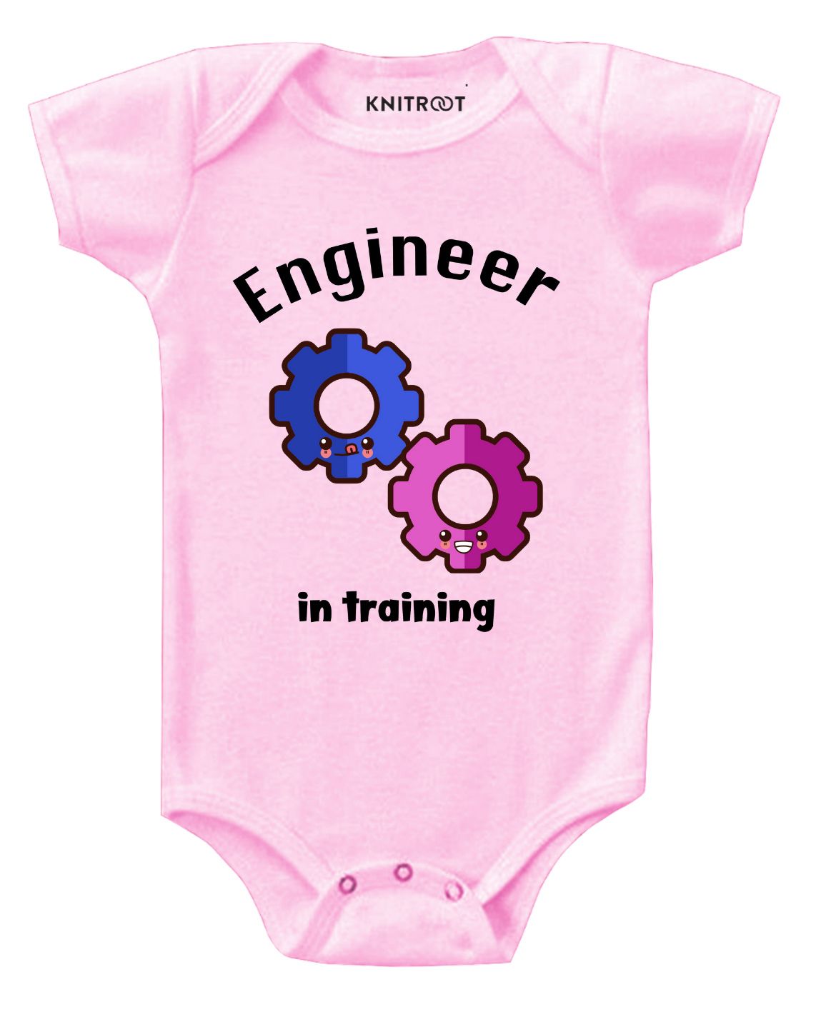 KNITROOT Engineer In Training Print Short Sleeves Onesie - Pink-picture-20