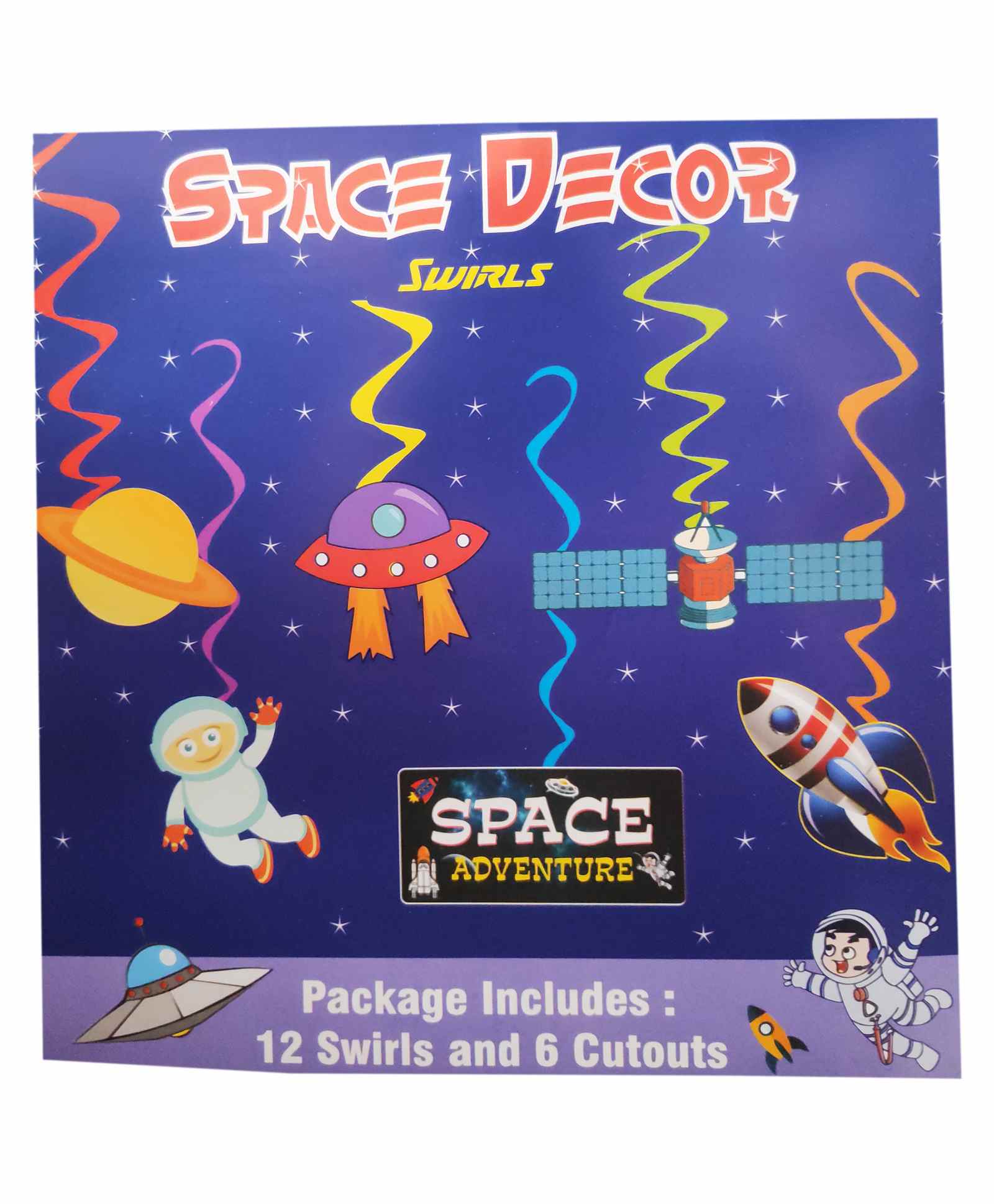 Funcart Space Theme Hanging Swirl Decorations - Pack Of 12-picture-40