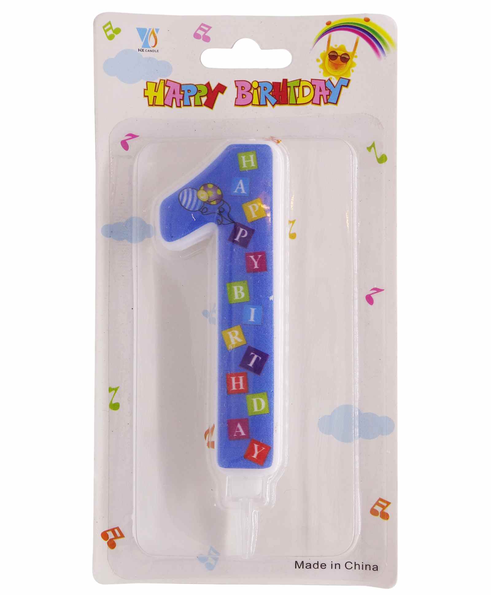 Funcart Cake Topper Candle Number 1 - Multicolor-image-29