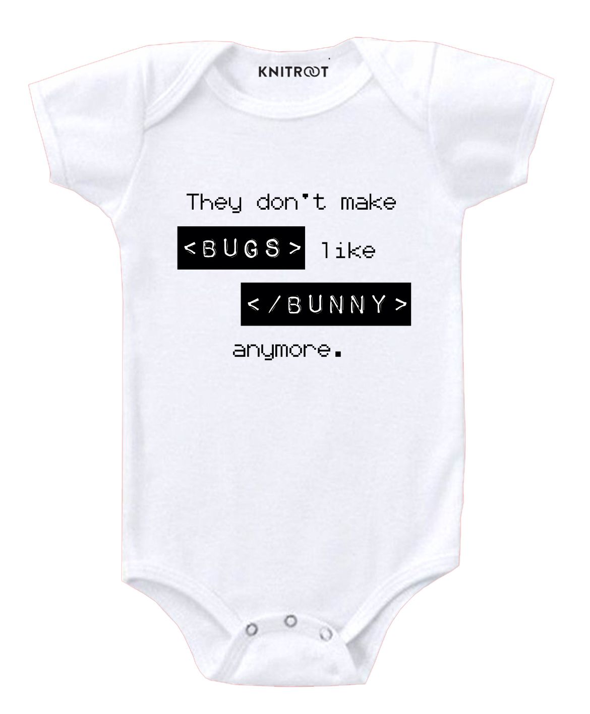 KNITROOT Short Sleeves Bugs Bunny Print Onesie - White-picture-11